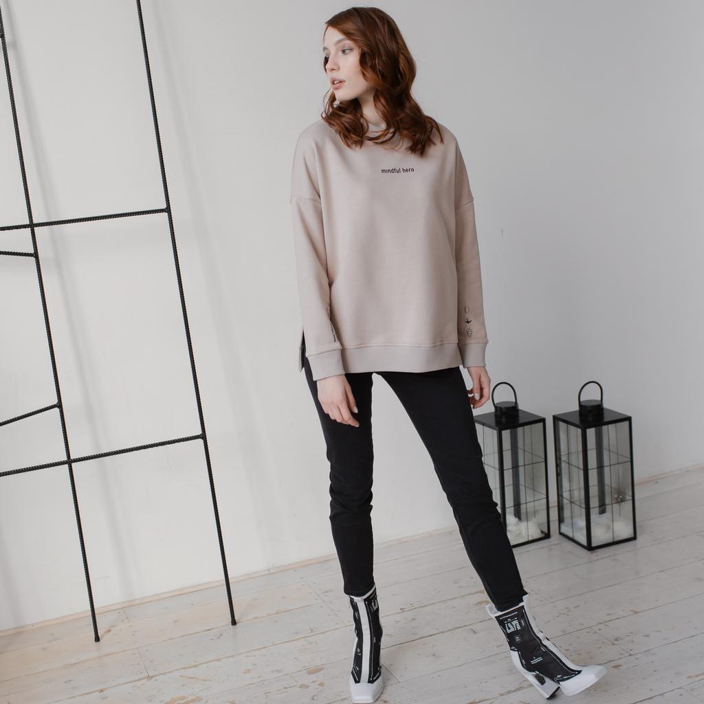 Свитшот "Йога" удлиненный