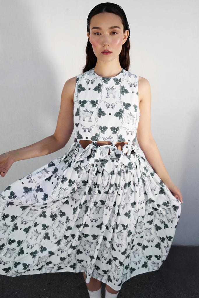 Сарафан на лентах "Fairy dragonkids"_white