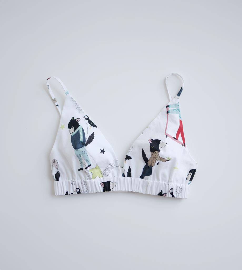 хлопковый лиф с волчиками