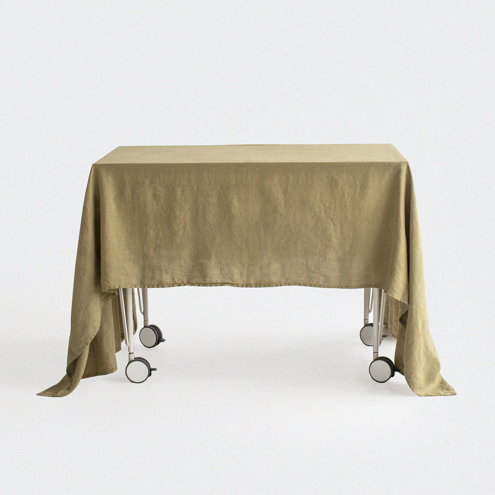 Скатерть из смягченного льна «Оливка»