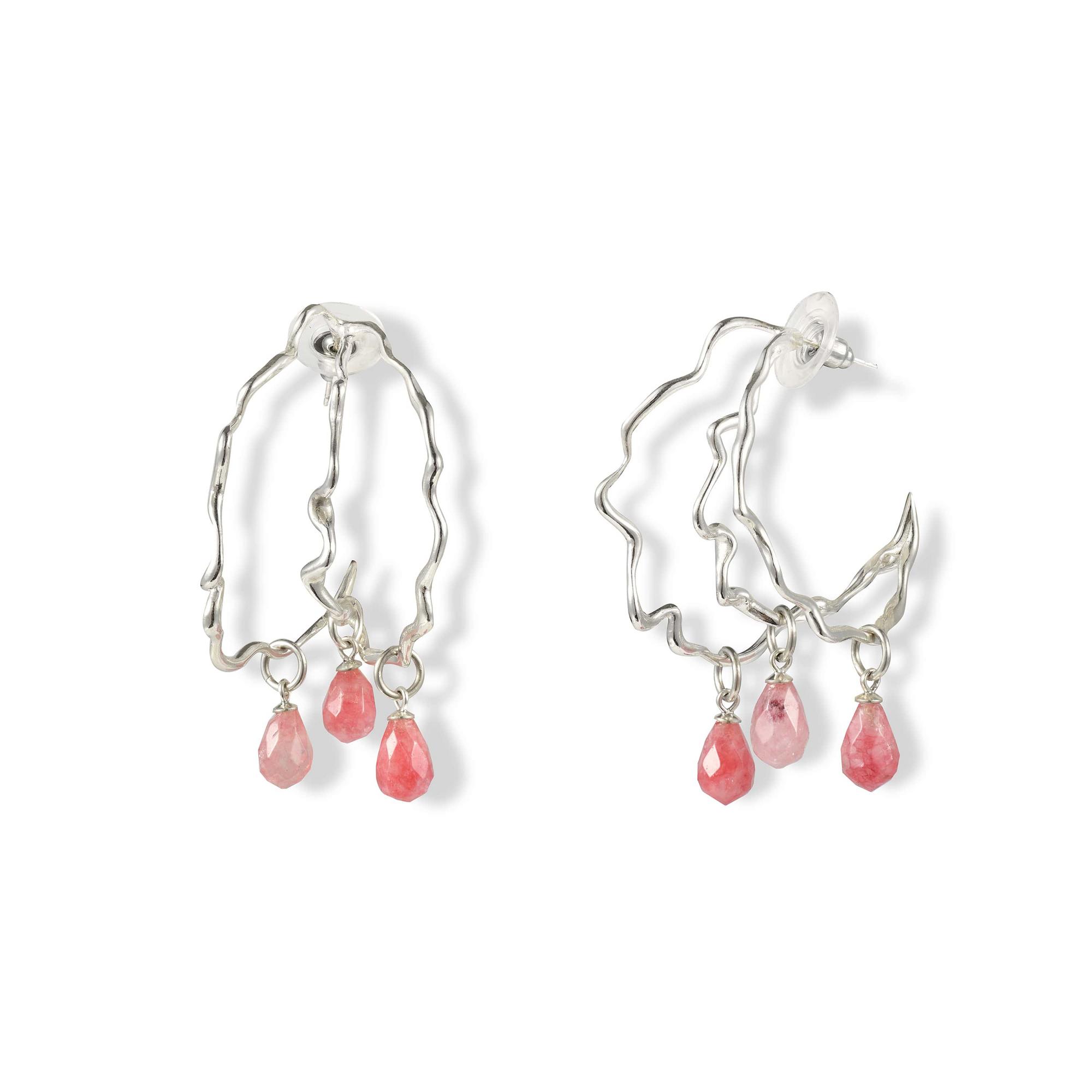 YOSTER Серьги Jade Blooming с нефритом