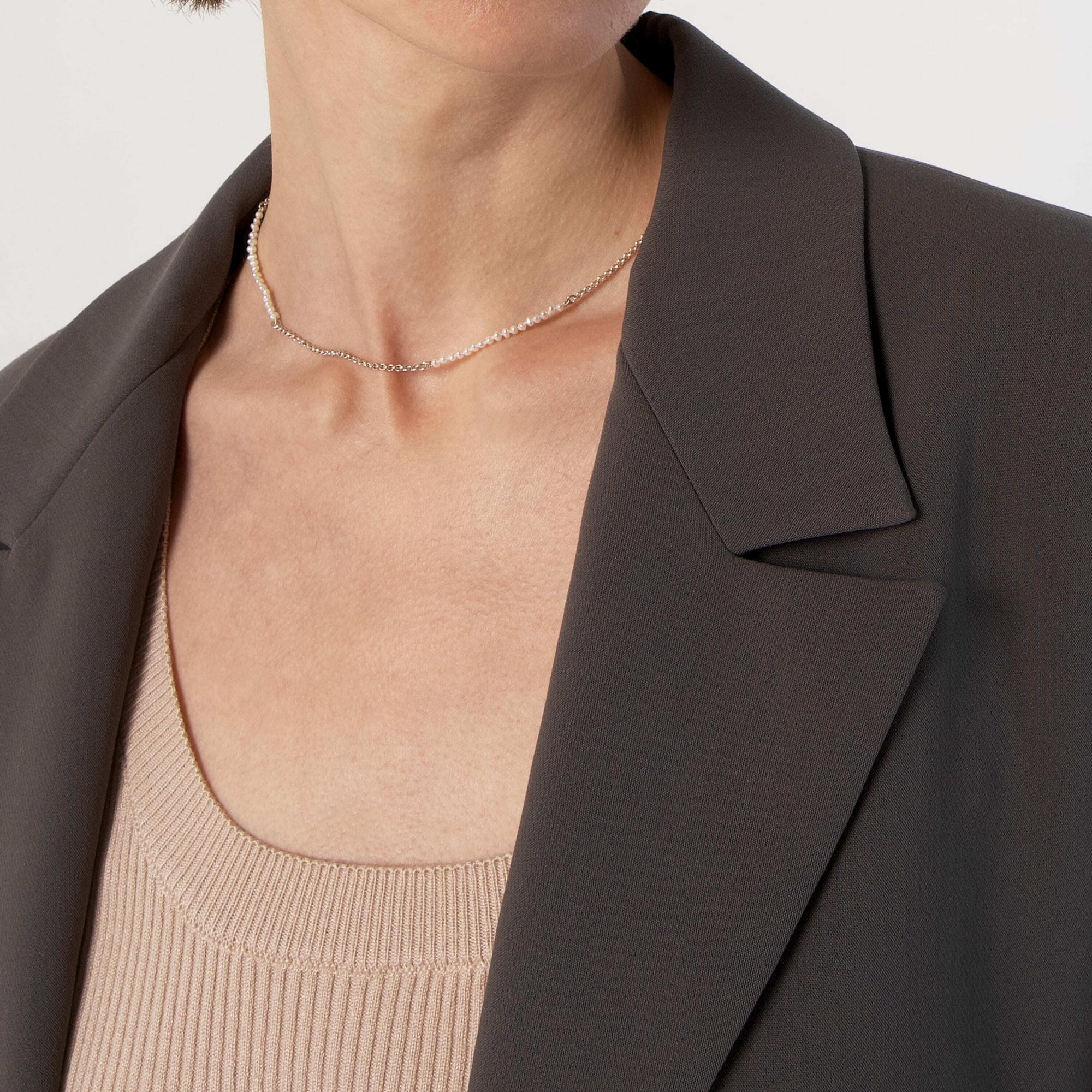 MA Колье c мелким речным жемчугом