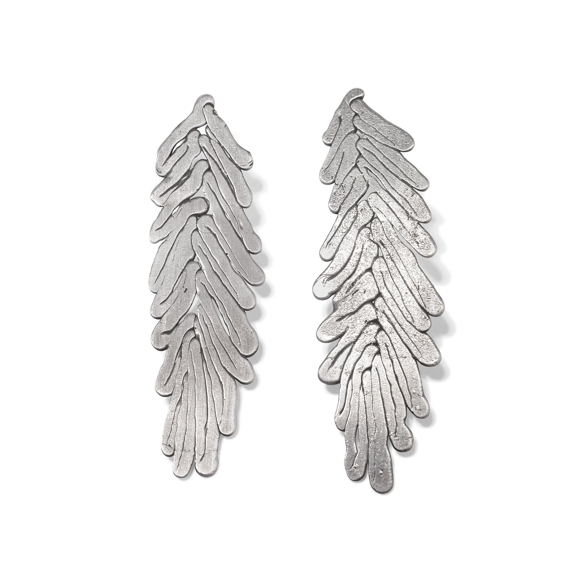 Burcu Büyükünal Серьги Wandering Line в серебре