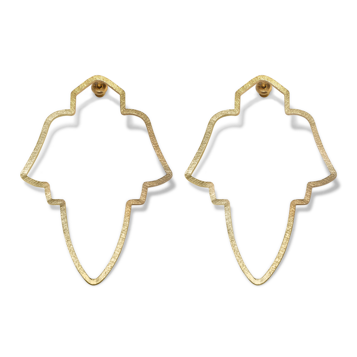 DUENDE Серьги Паттерн в лимонной позолоте