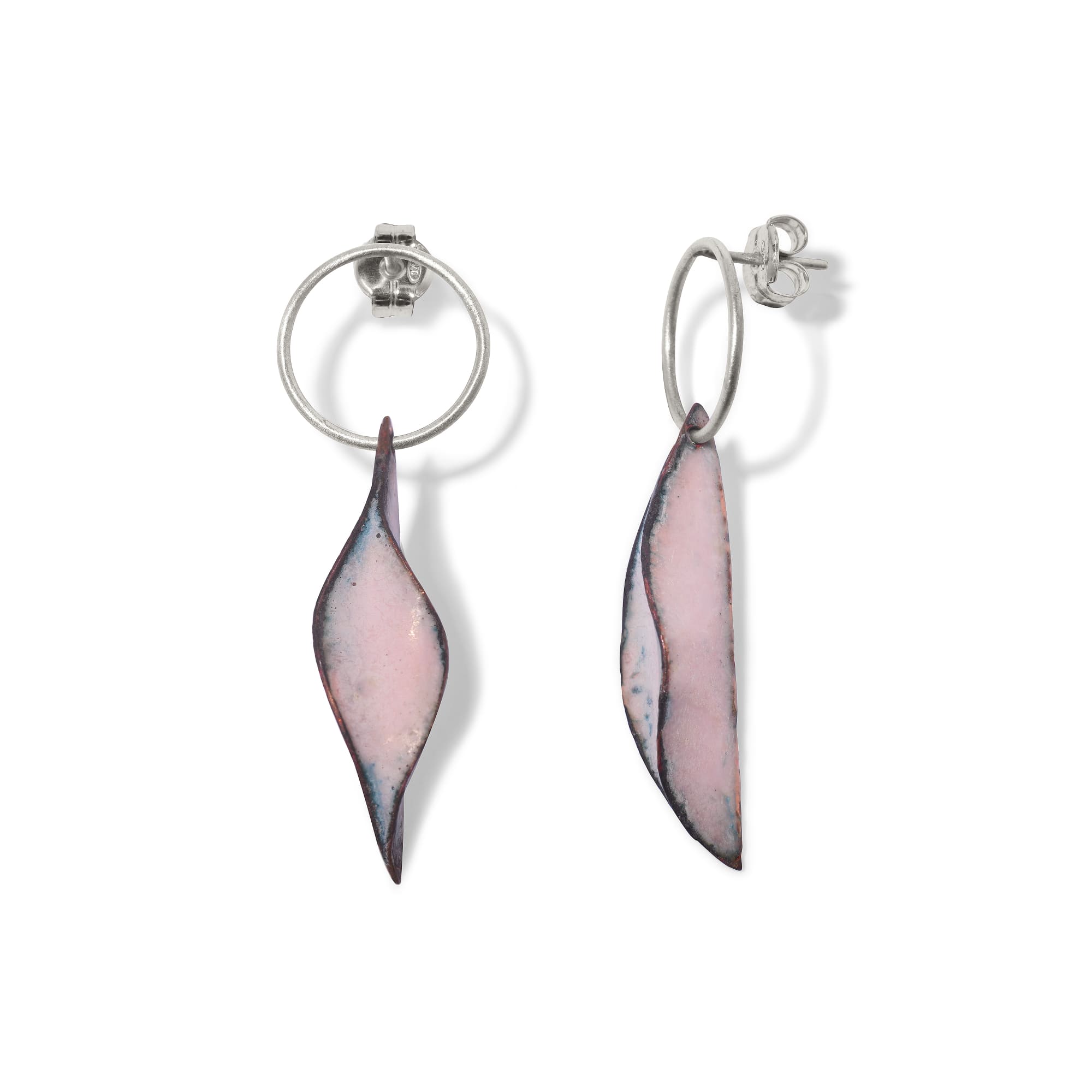 CLARA NIUBÒ Серьги Fulla Mini с розовой эмалью