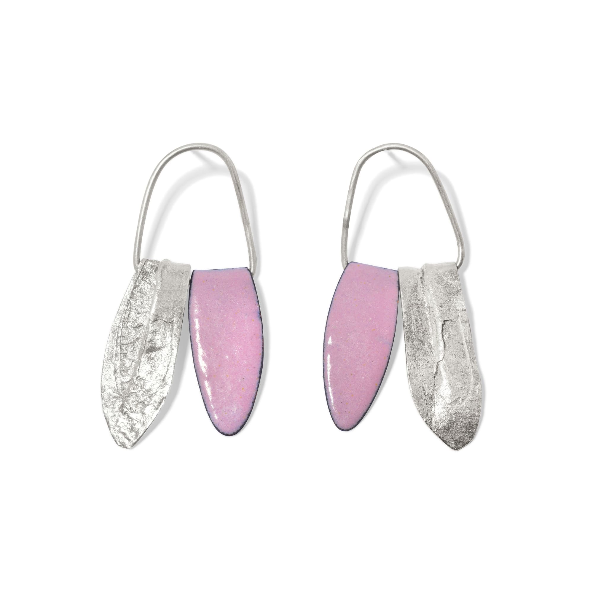 CLARA NIUBÒ Серьги Opuntia Robusta с розовой эмалью