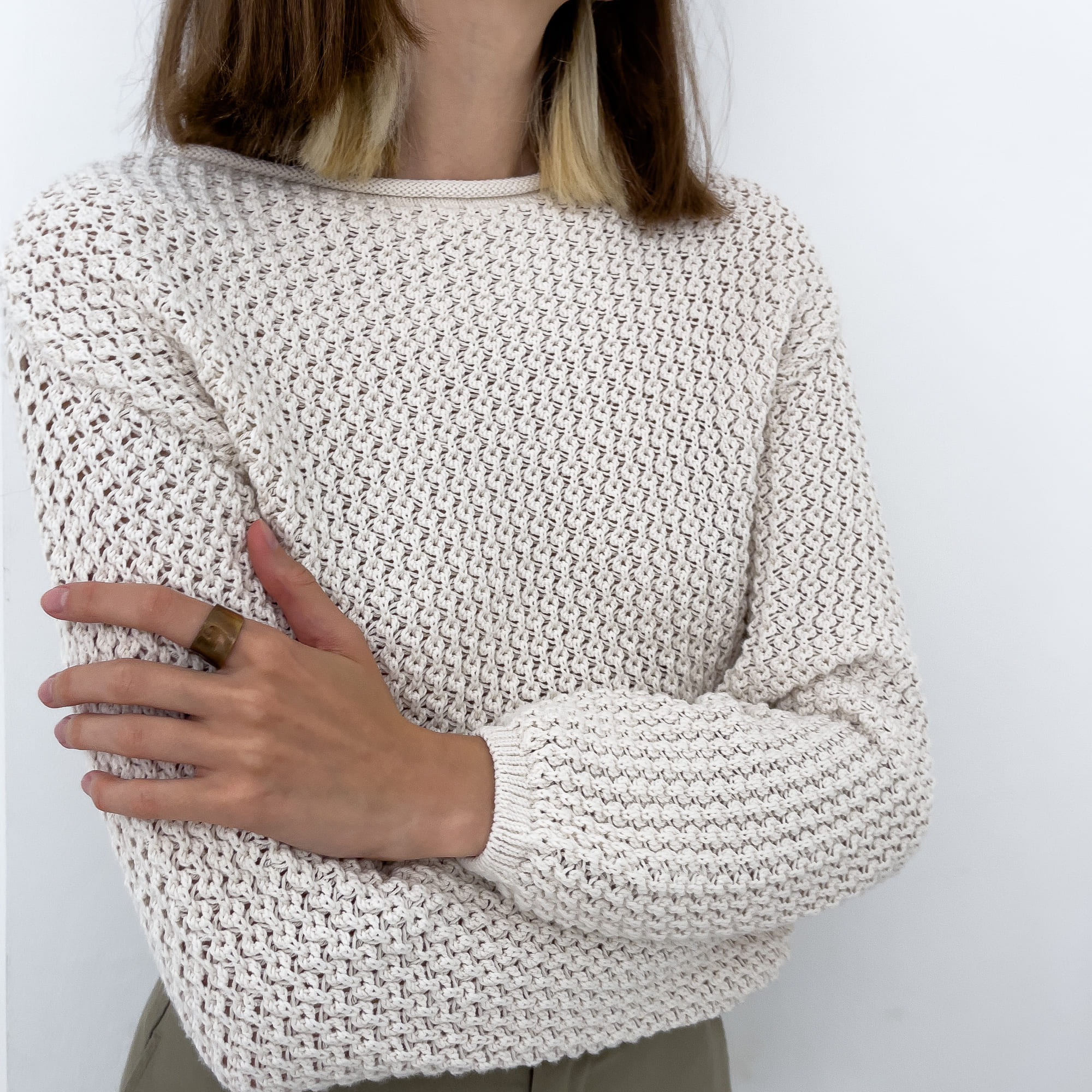 ANA PINA Кольцо Singular в бронзе