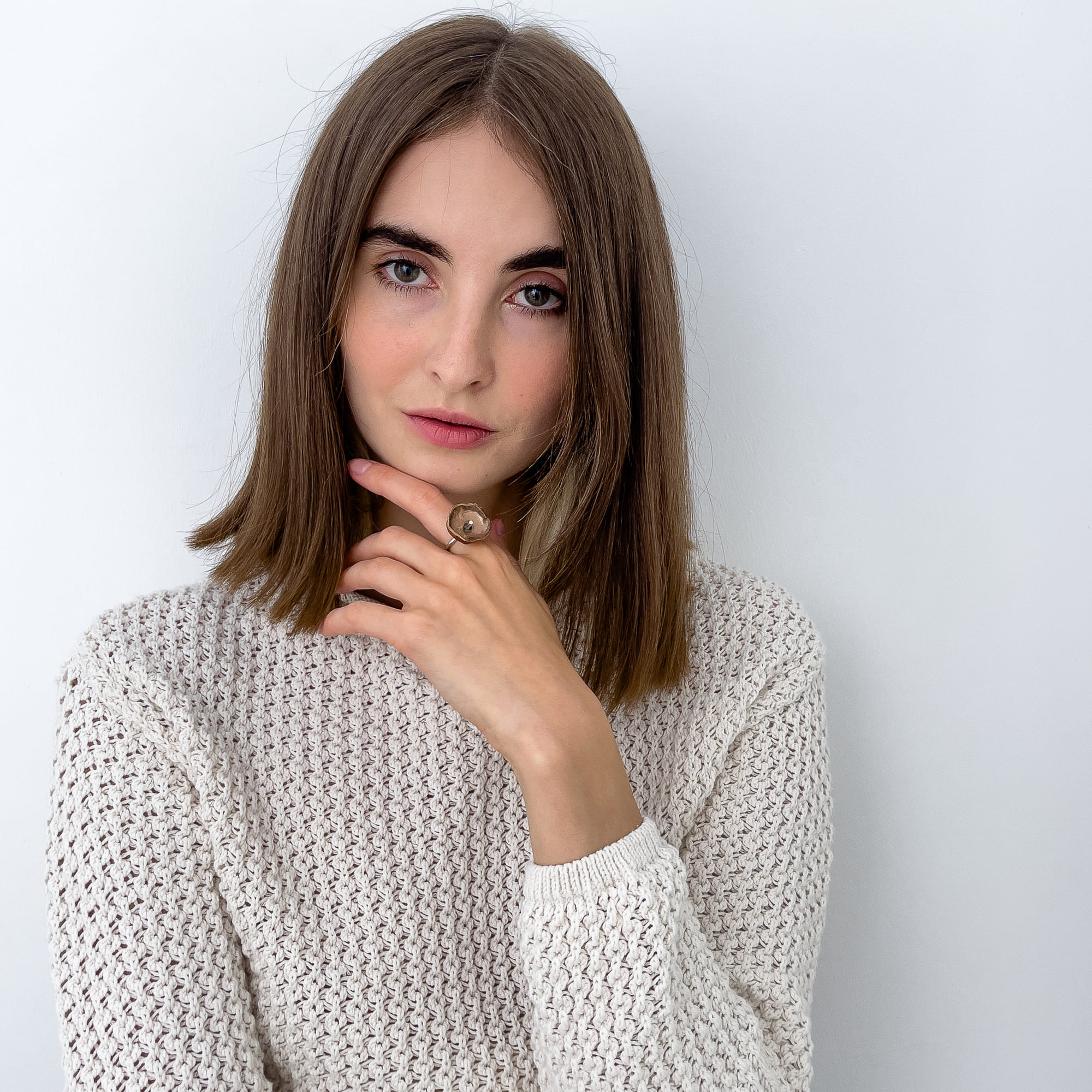 ANA PINA Кольцо Singular в бронзе