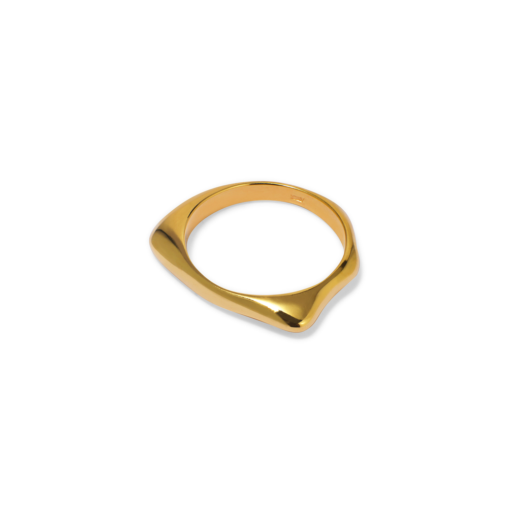 M.O.D Кольцо Fluid в позолоте