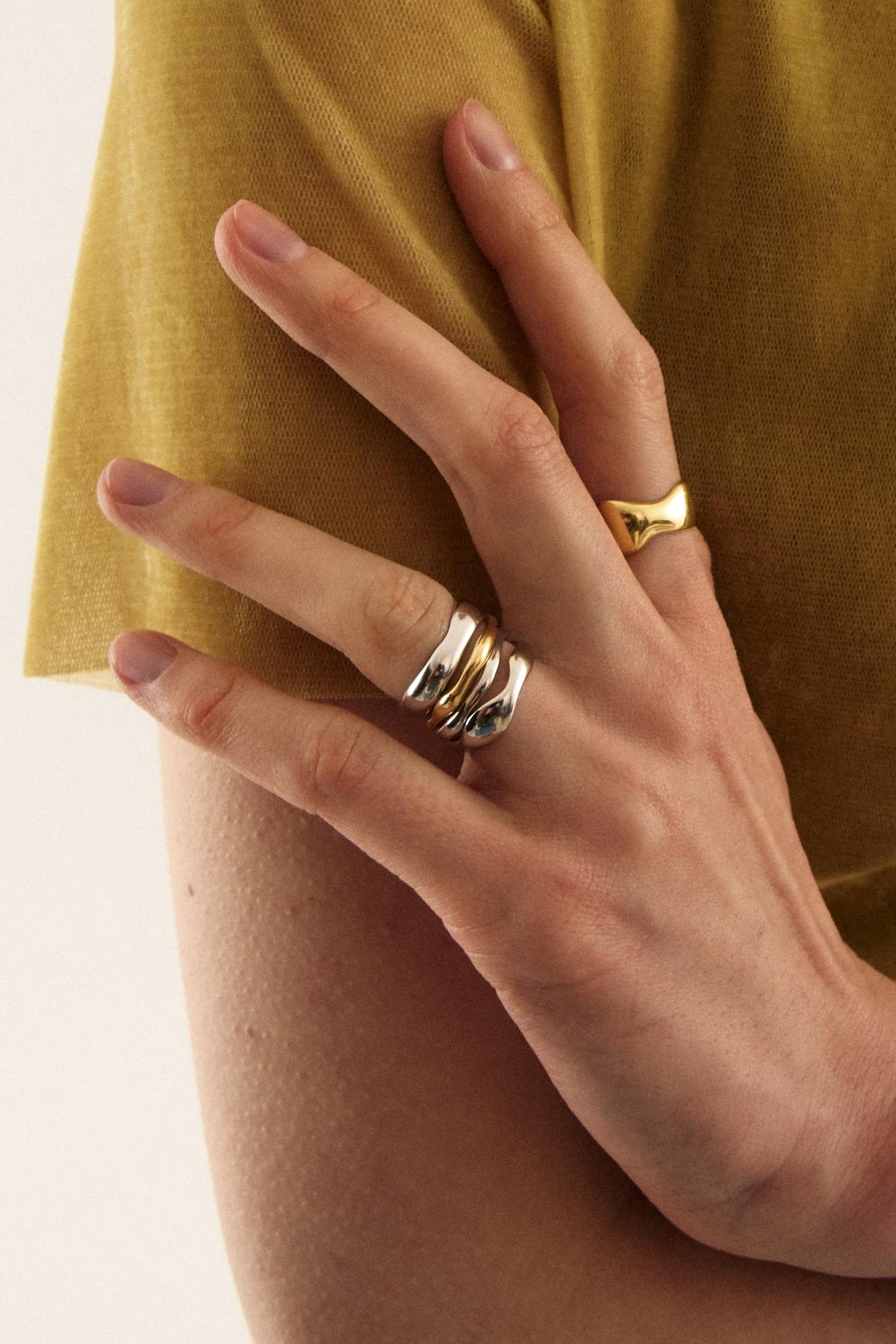 M.O.D Кольцо Fluid в серебре