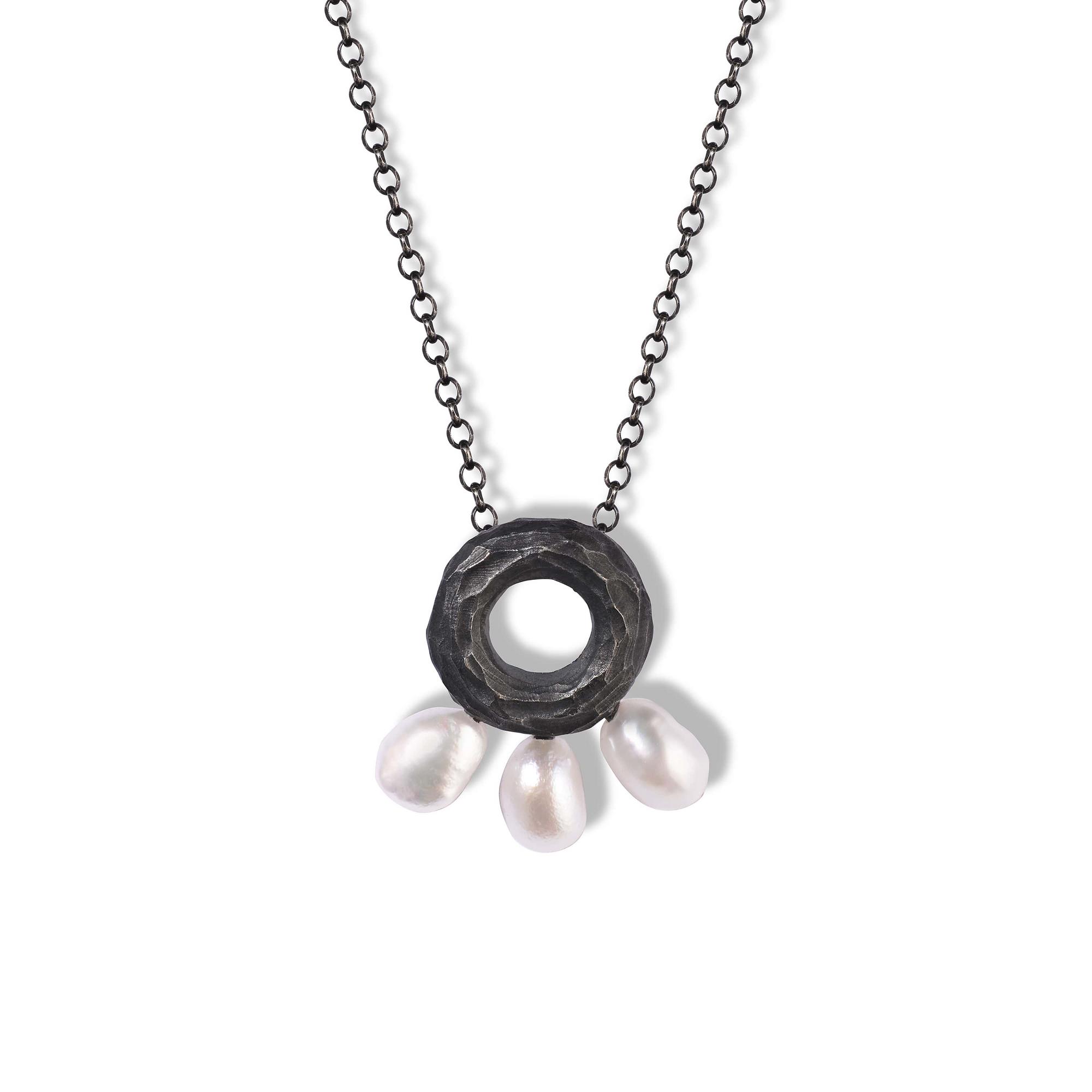 Obo_handcraft Подвеска Капелька Росы с белым жемчугом