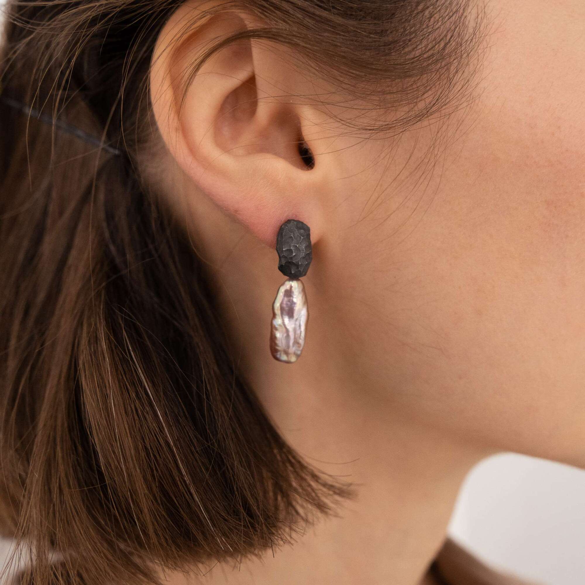 Obo_handcraft Cерьги Жемчужный Десерт с розовым жемчугом