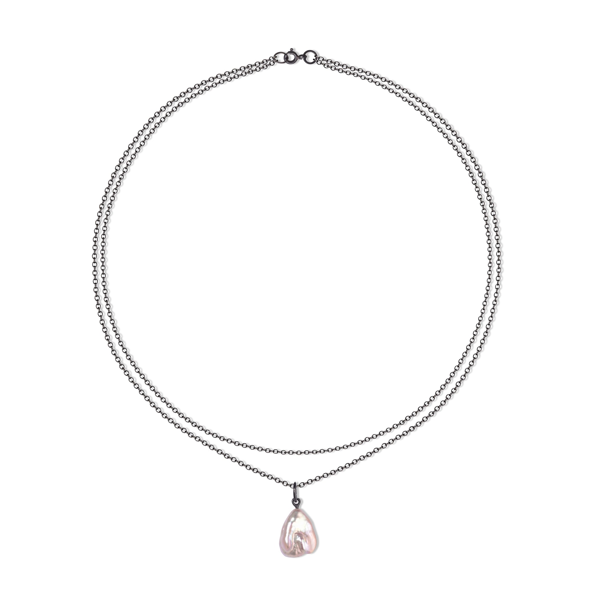 Obo_handcraft Подвеска Розовая с жемчугом