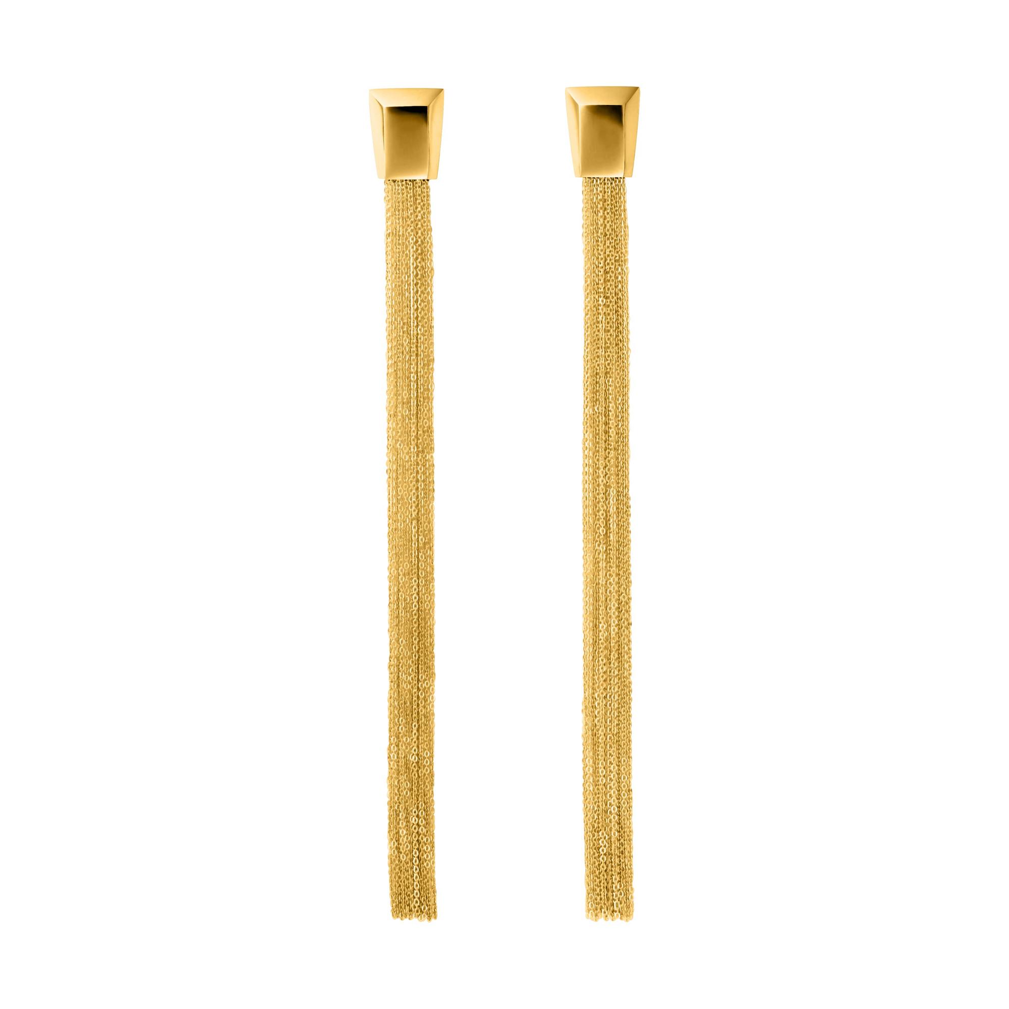 NULLUM Серьги с цепочками в позолоте