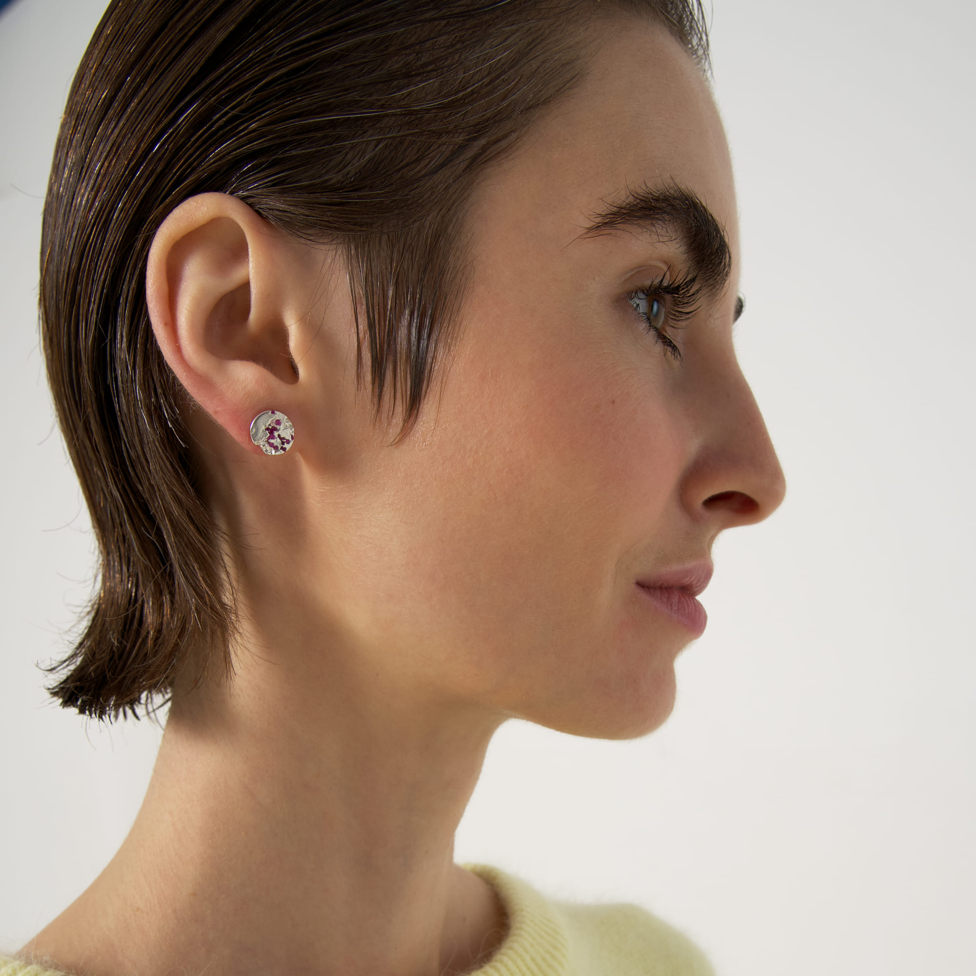 Most Art Metal Серьги с вплавленными красными фианитами