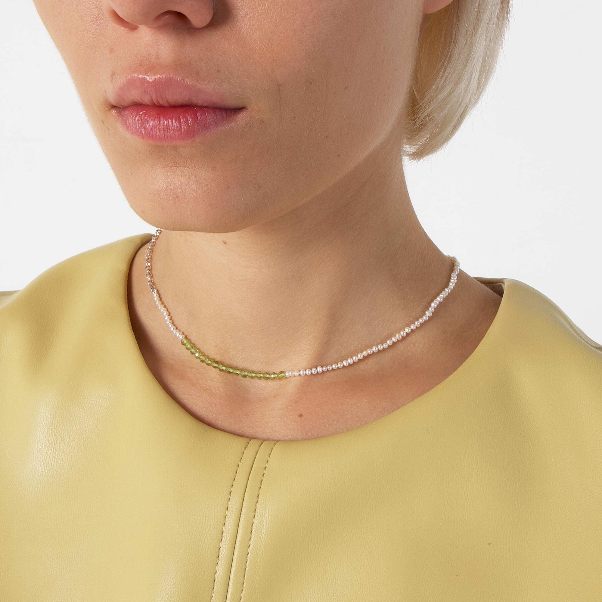 MA Колье с зелеными перидотами