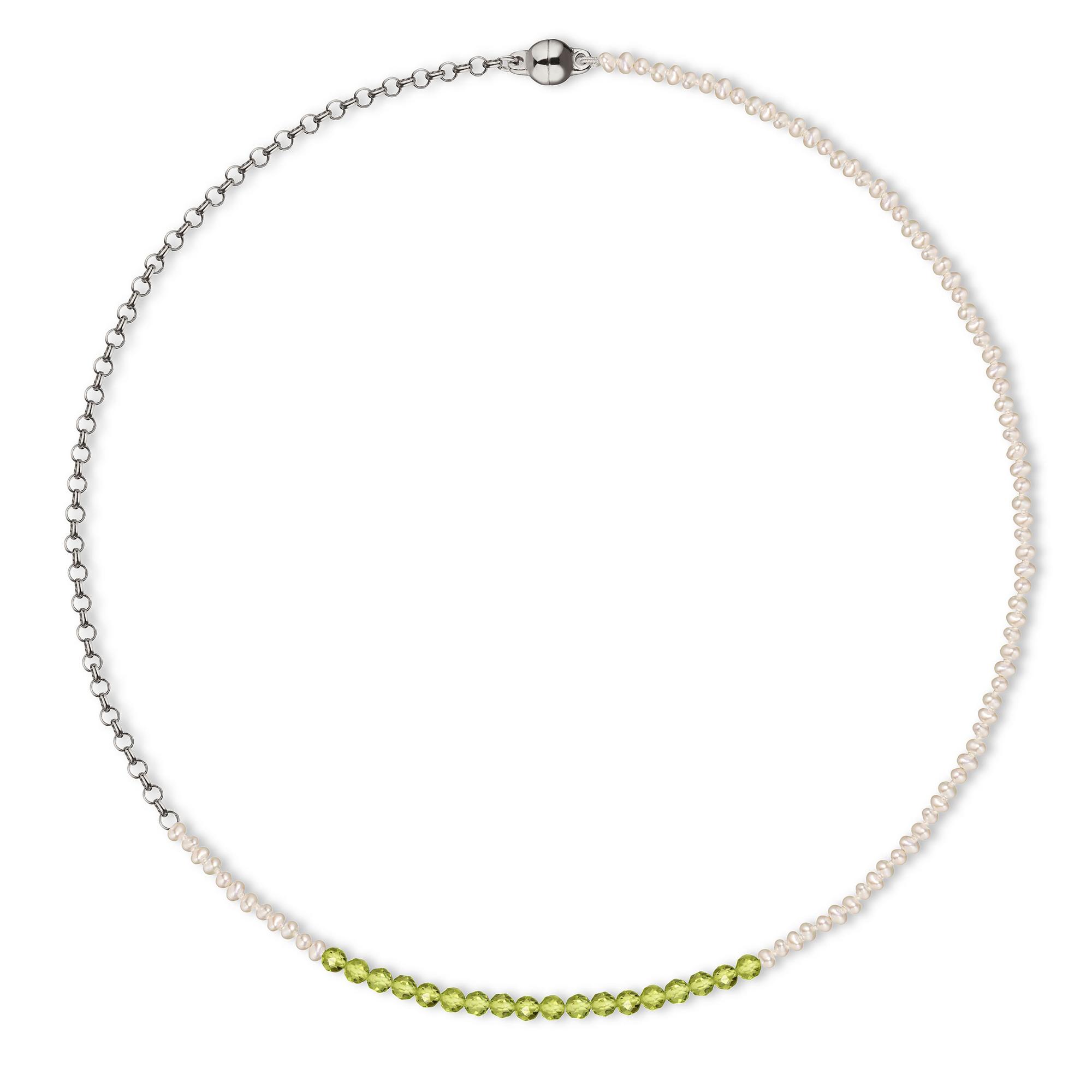 MA Колье с зелеными перидотами