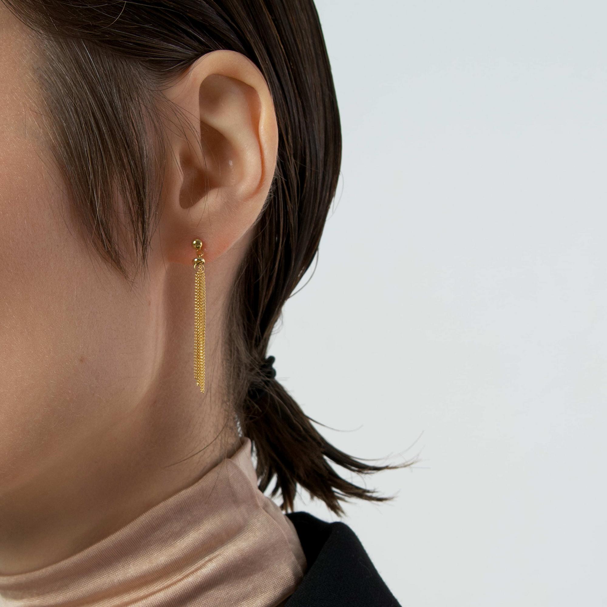 Natasha Gelb Ассиметричные серьги Gold Brush