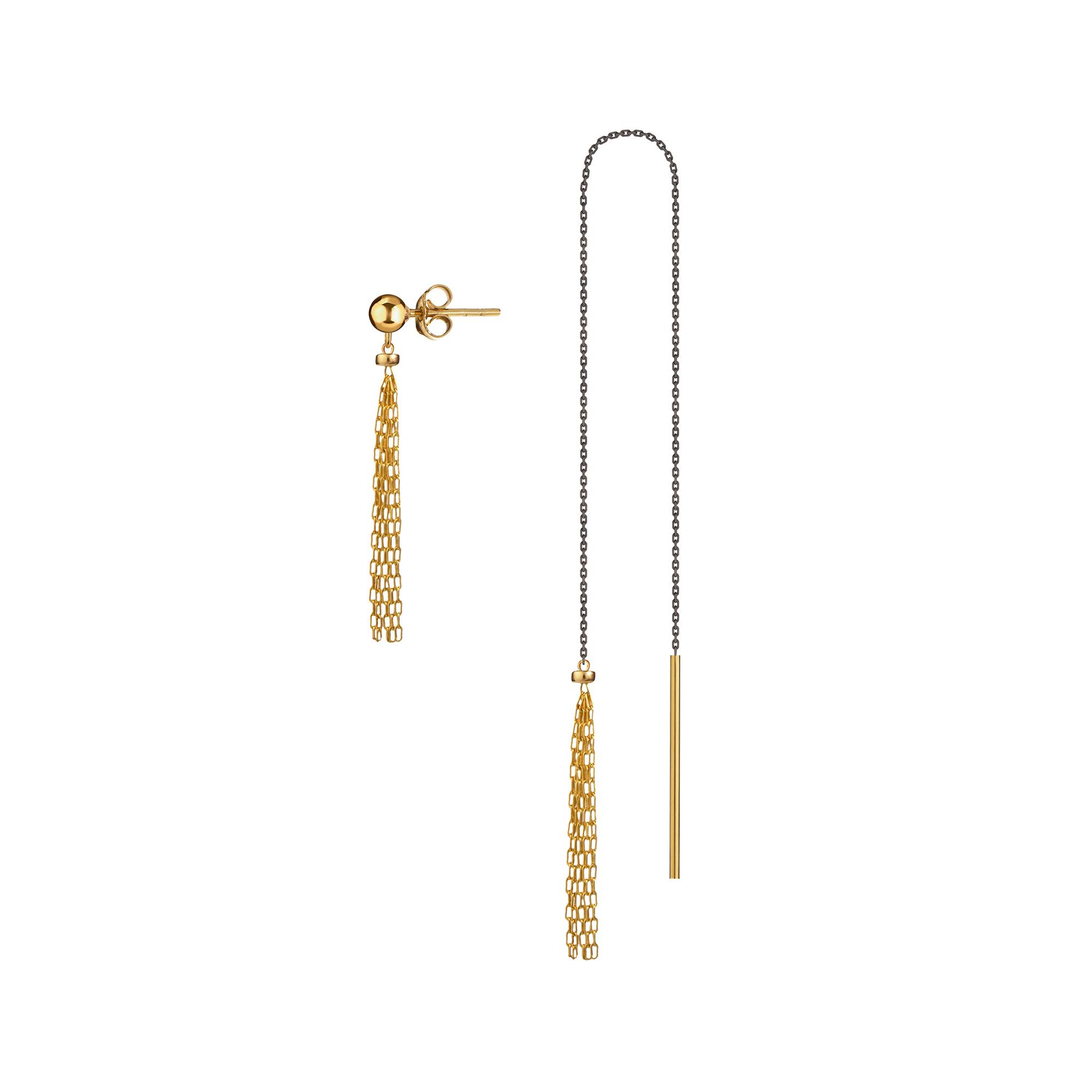 Natasha Gelb Ассиметричные серьги Gold Brush