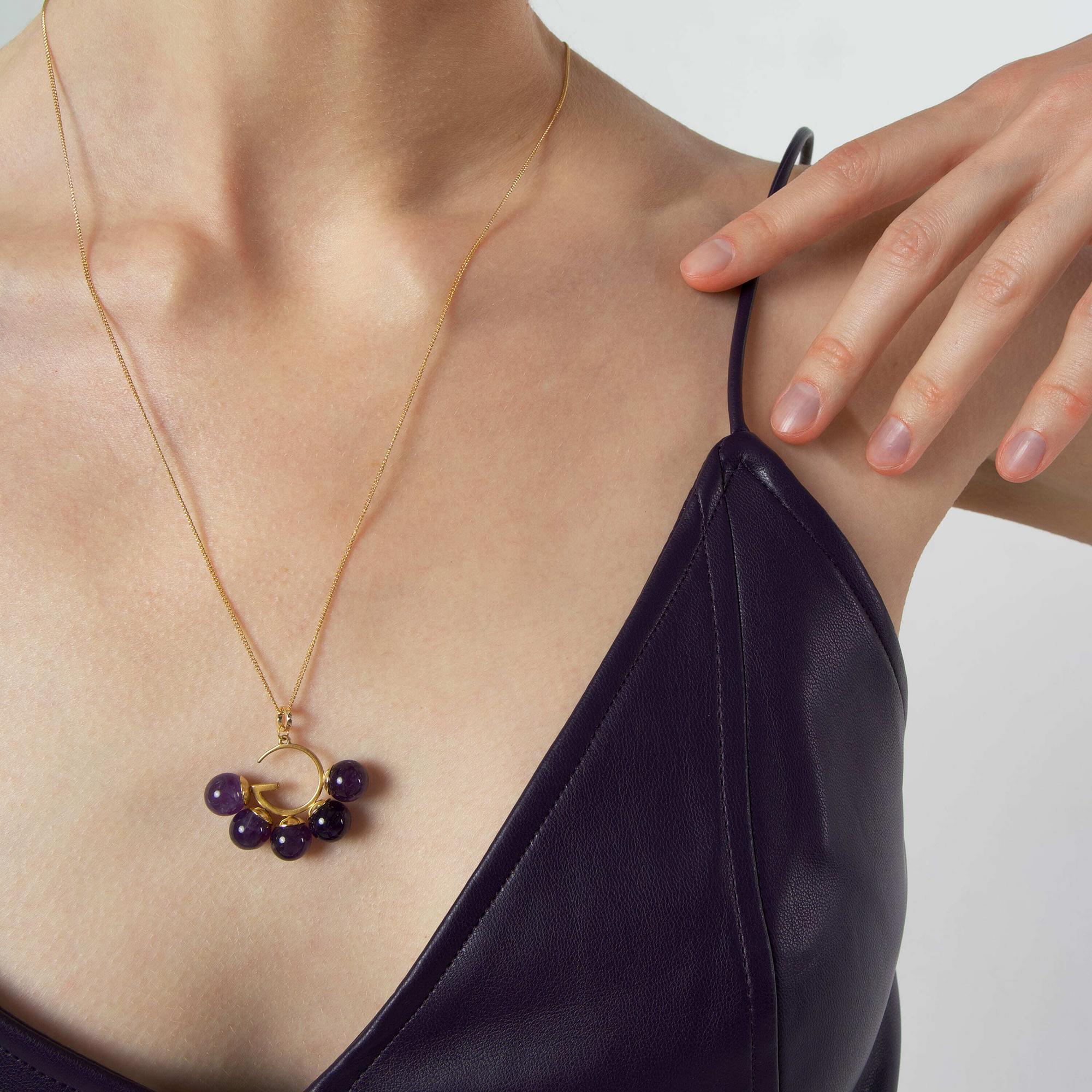 Natasha Gelb Подвеска G с аметистом