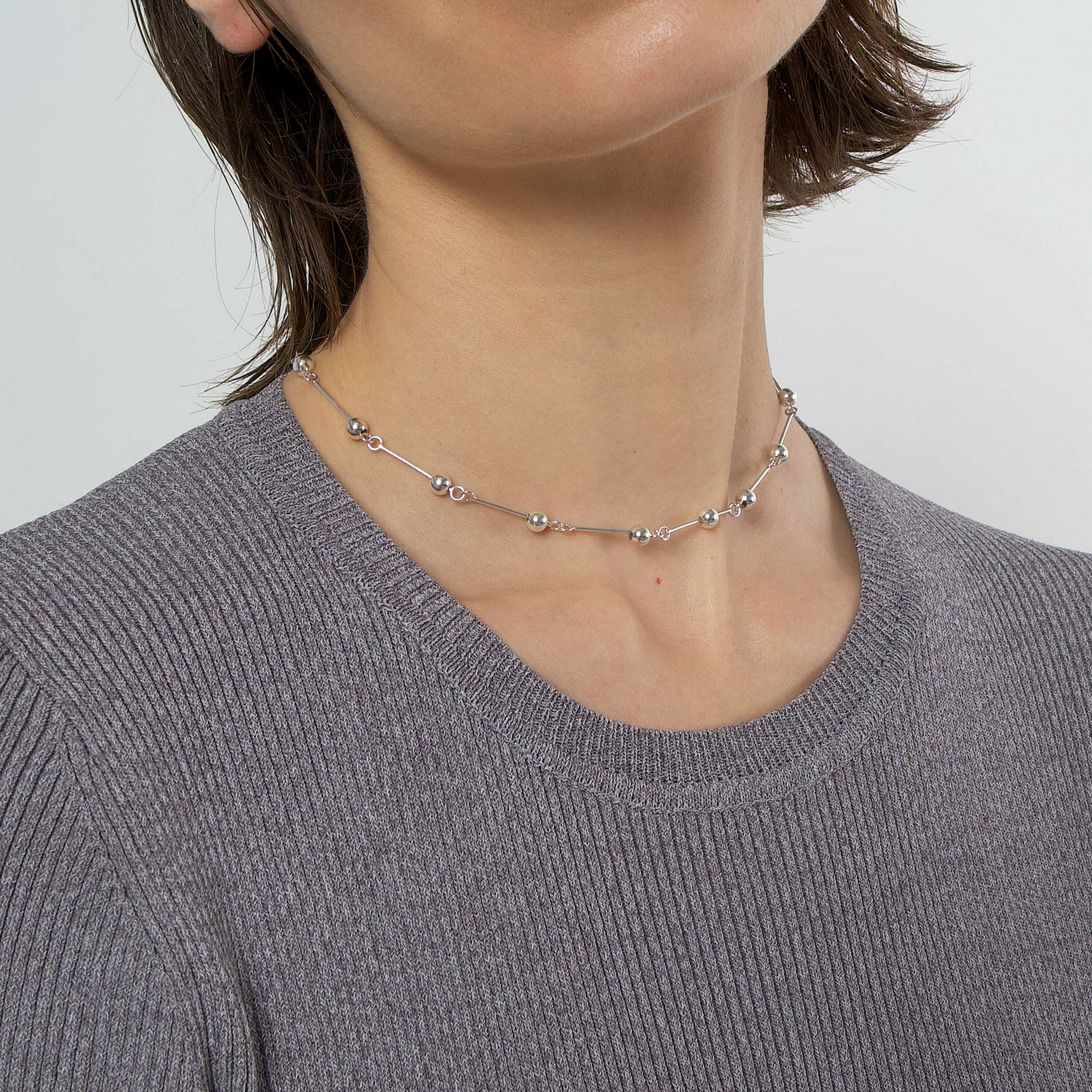 MA Колье Серебряные шары