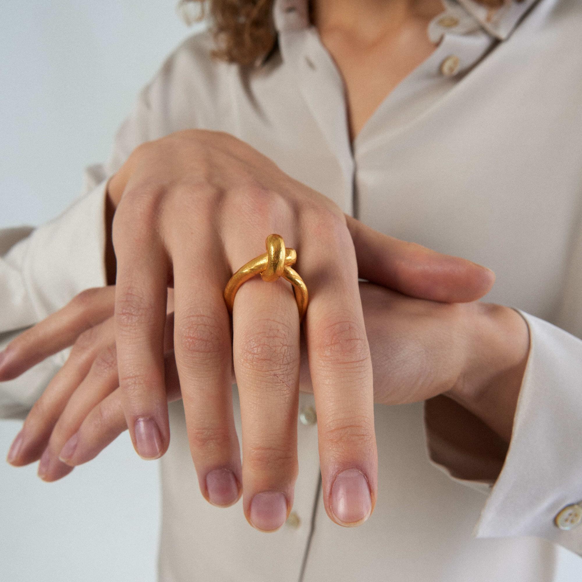 Verėvkina Treasures Кольцо Узел в позолоте