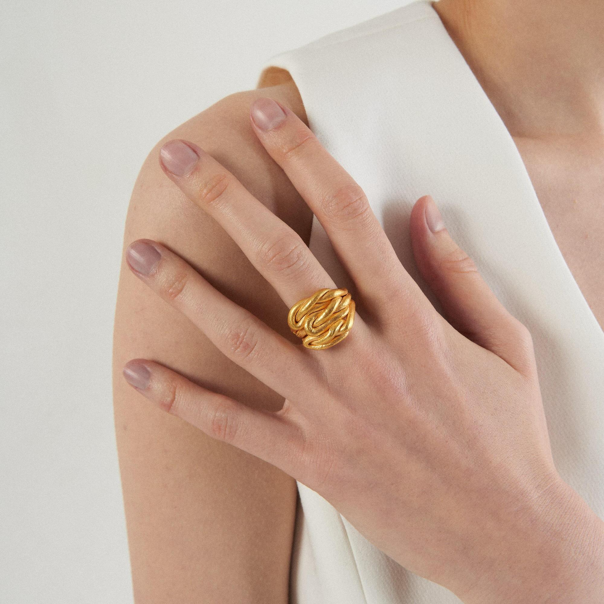 Verėvkina Treasures Кольцо Три узла в позолоте