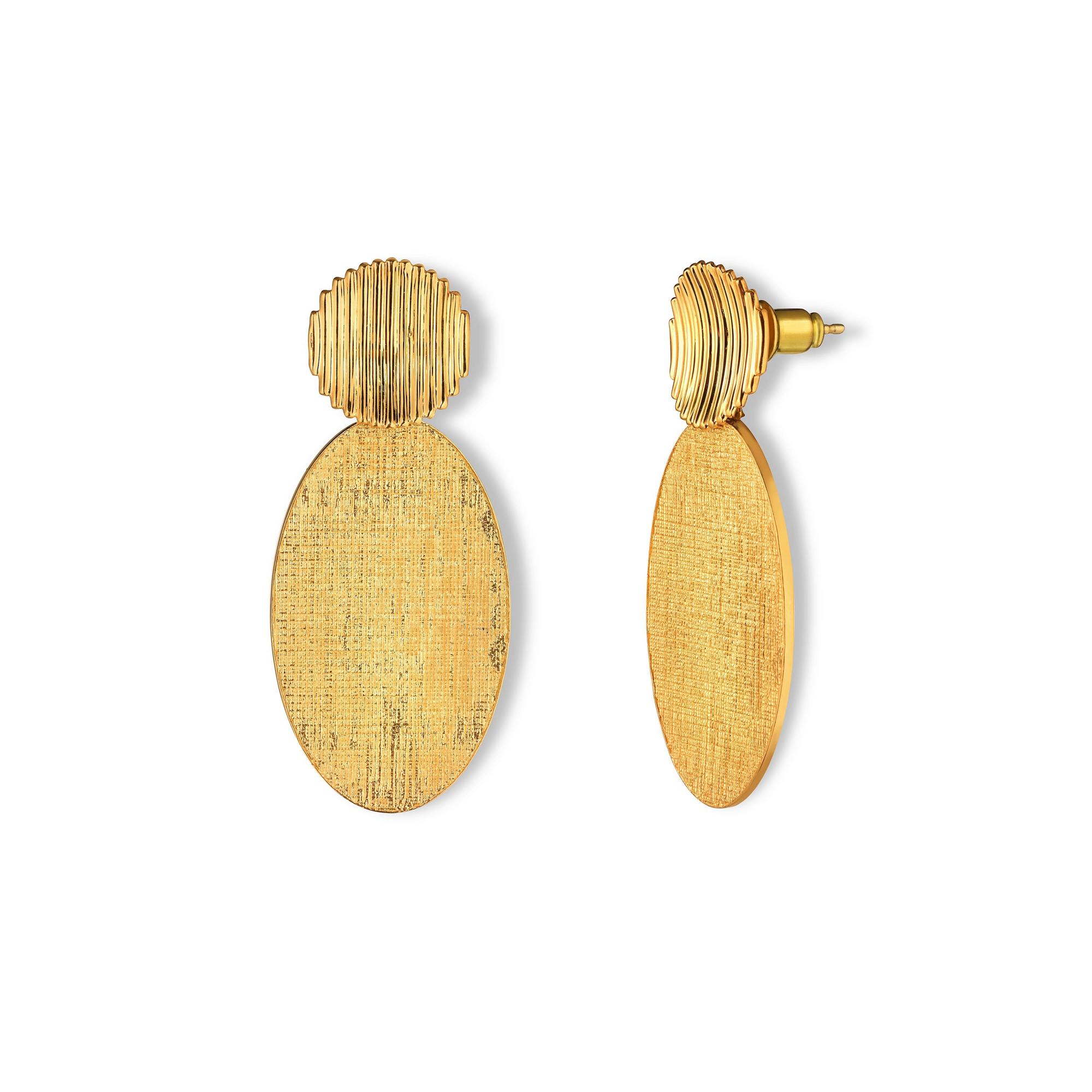 MINE Двойные серьги в позолоте