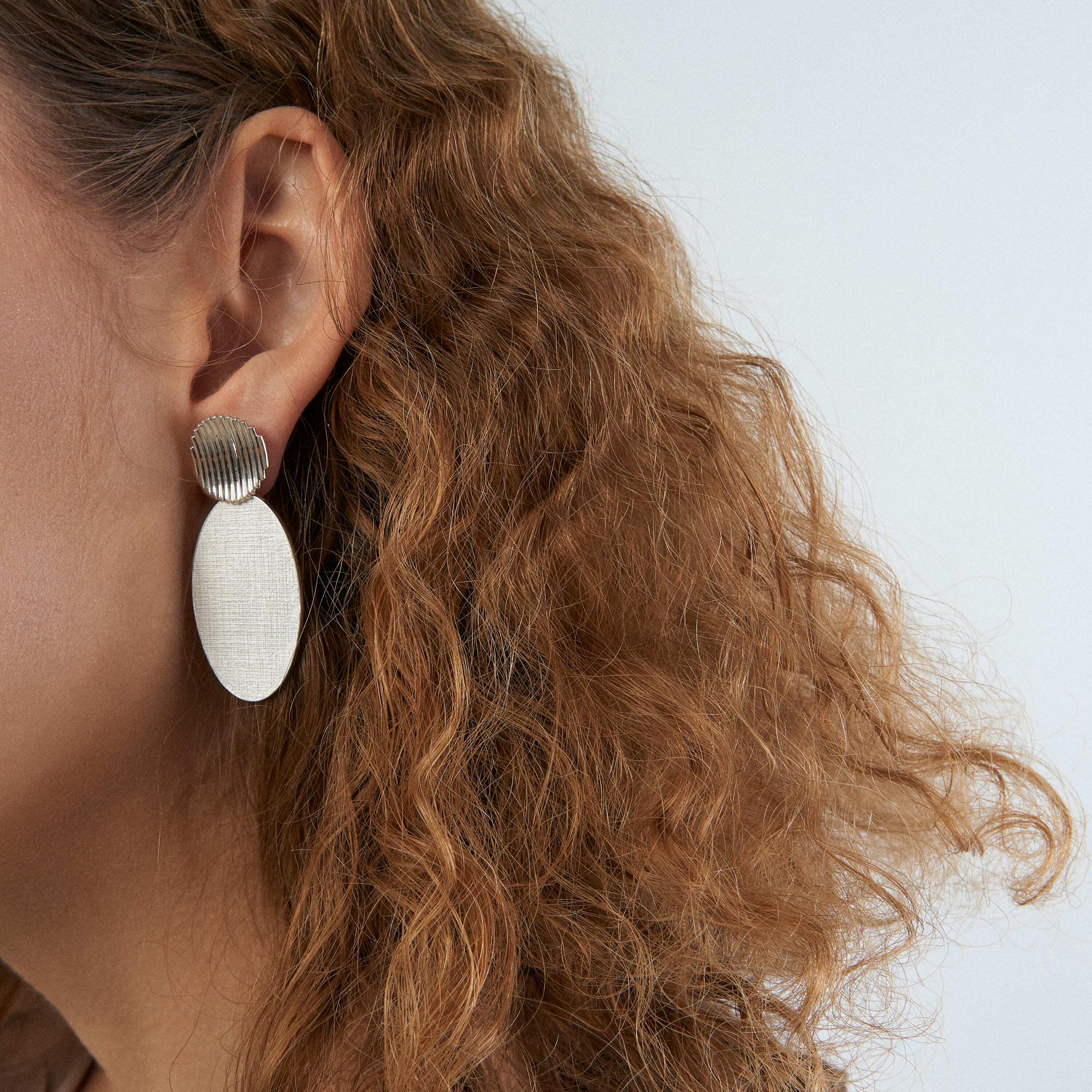 MINE Двойные серьги в серебре