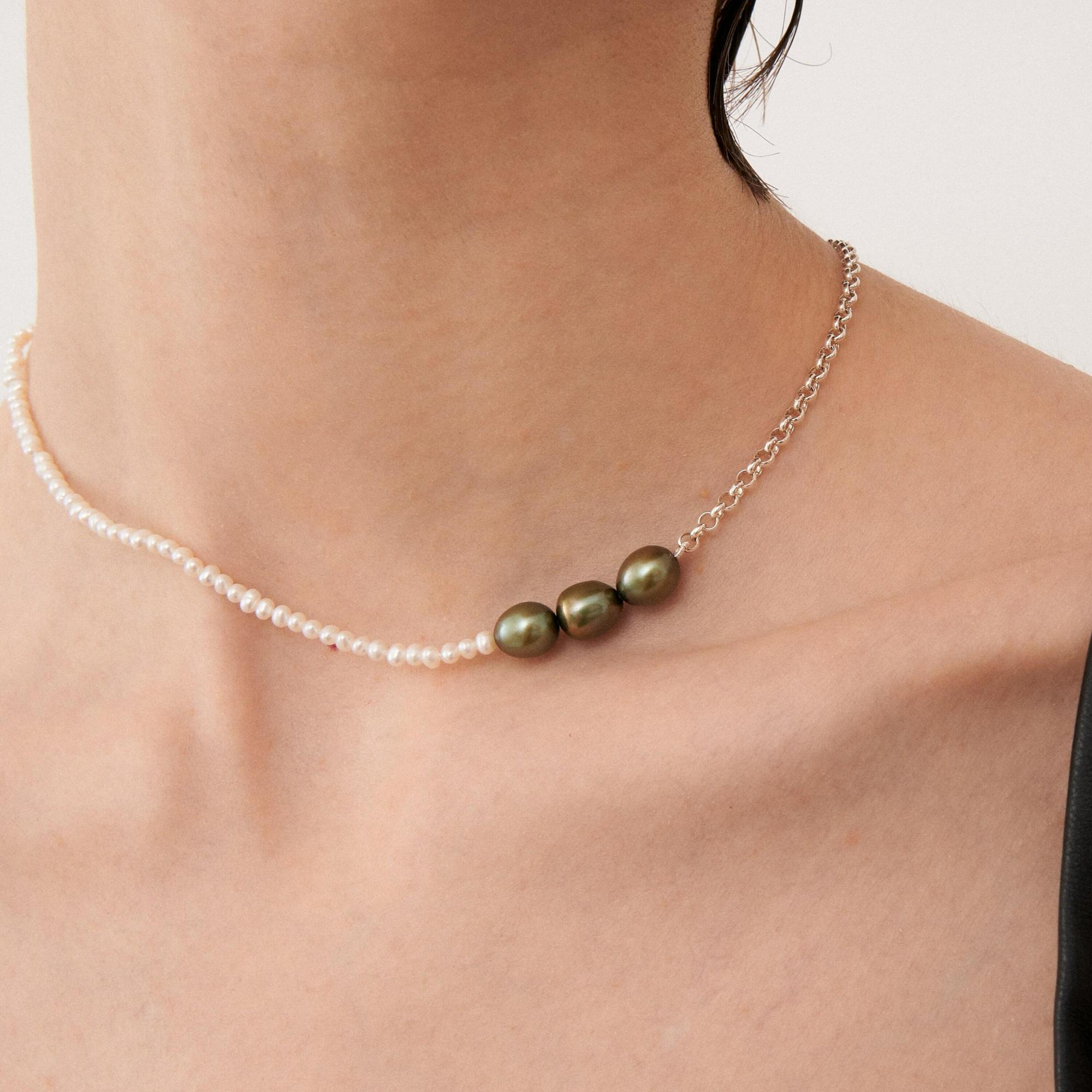 MA Колье с овальными жемчужинами