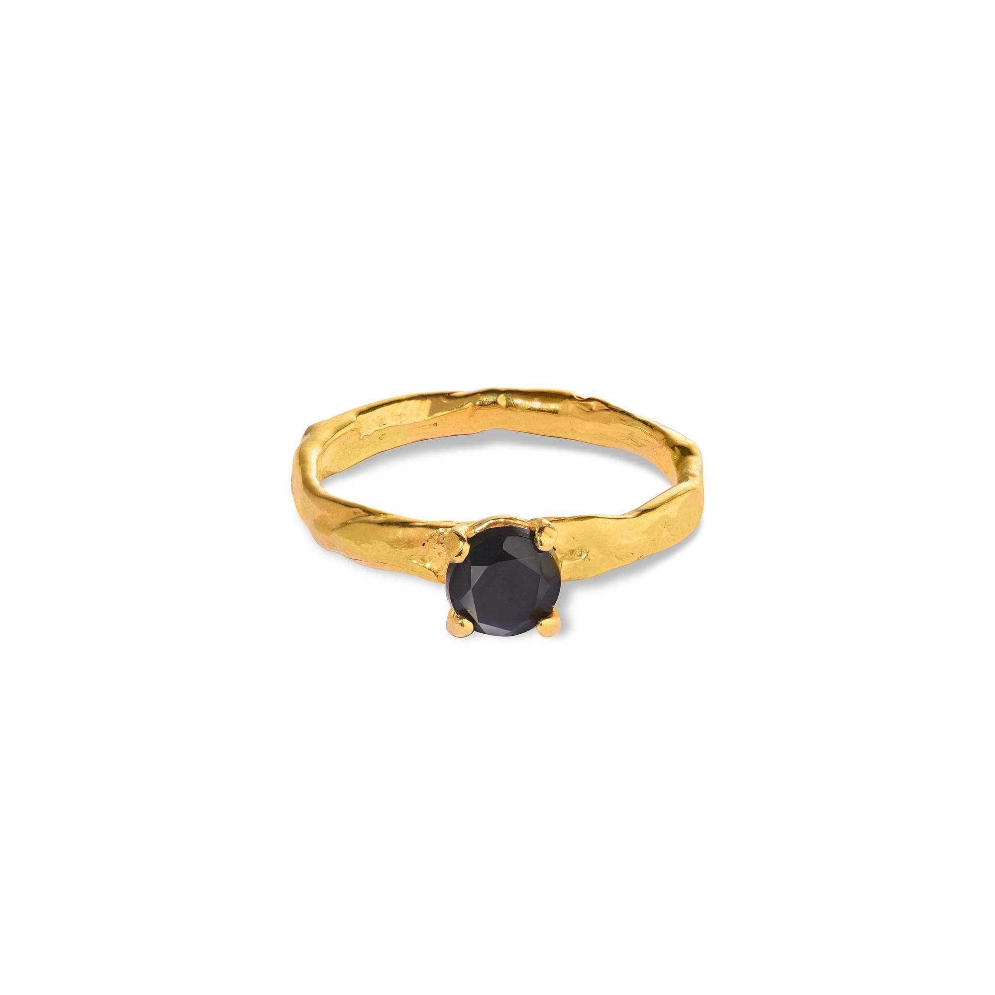 Sergacheva Jewelry Кольцо Classic в позолоте со вставкой из шпинели