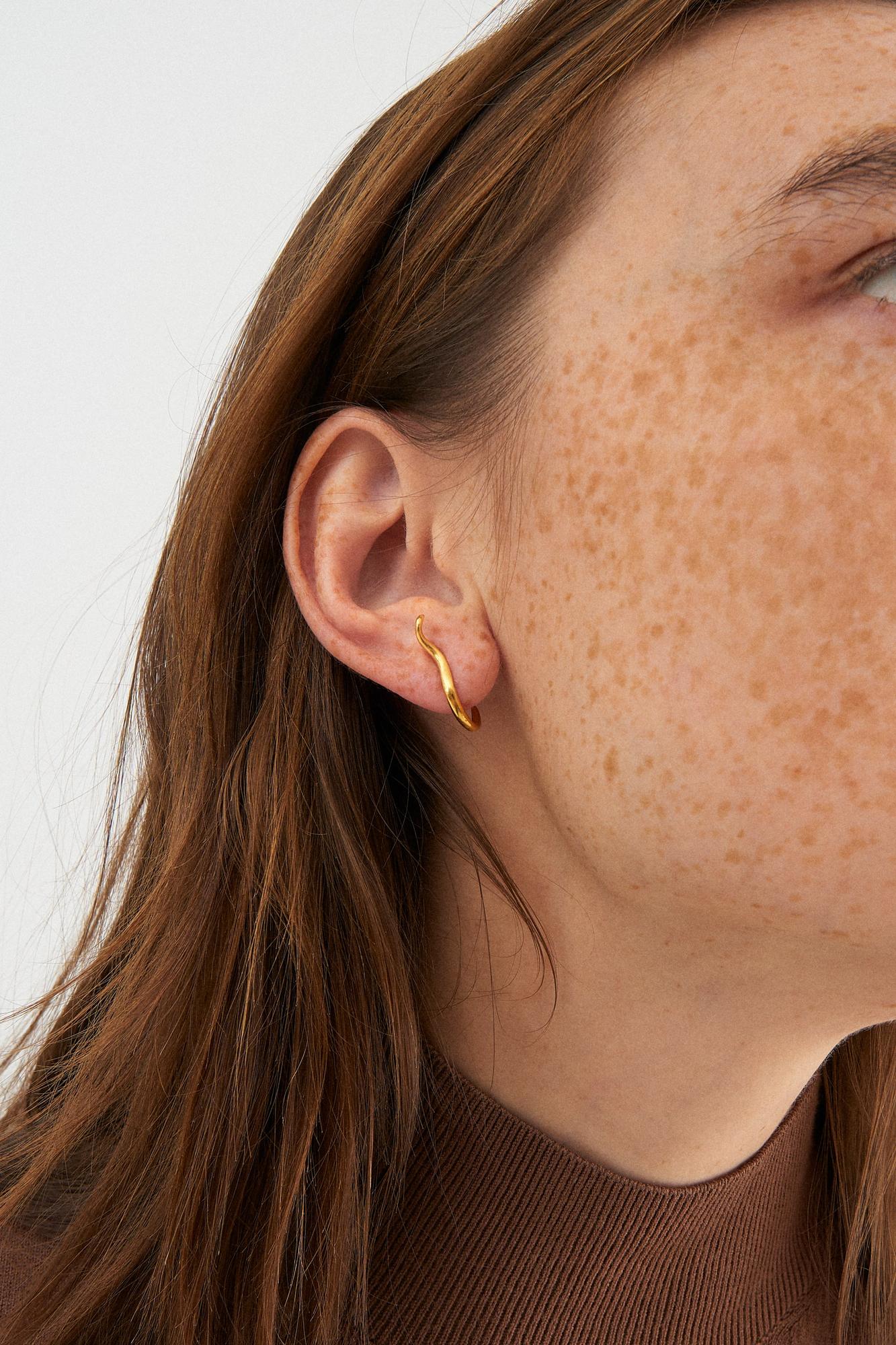 Sergacheva Jewelry Серьги Изгибы в позолоте