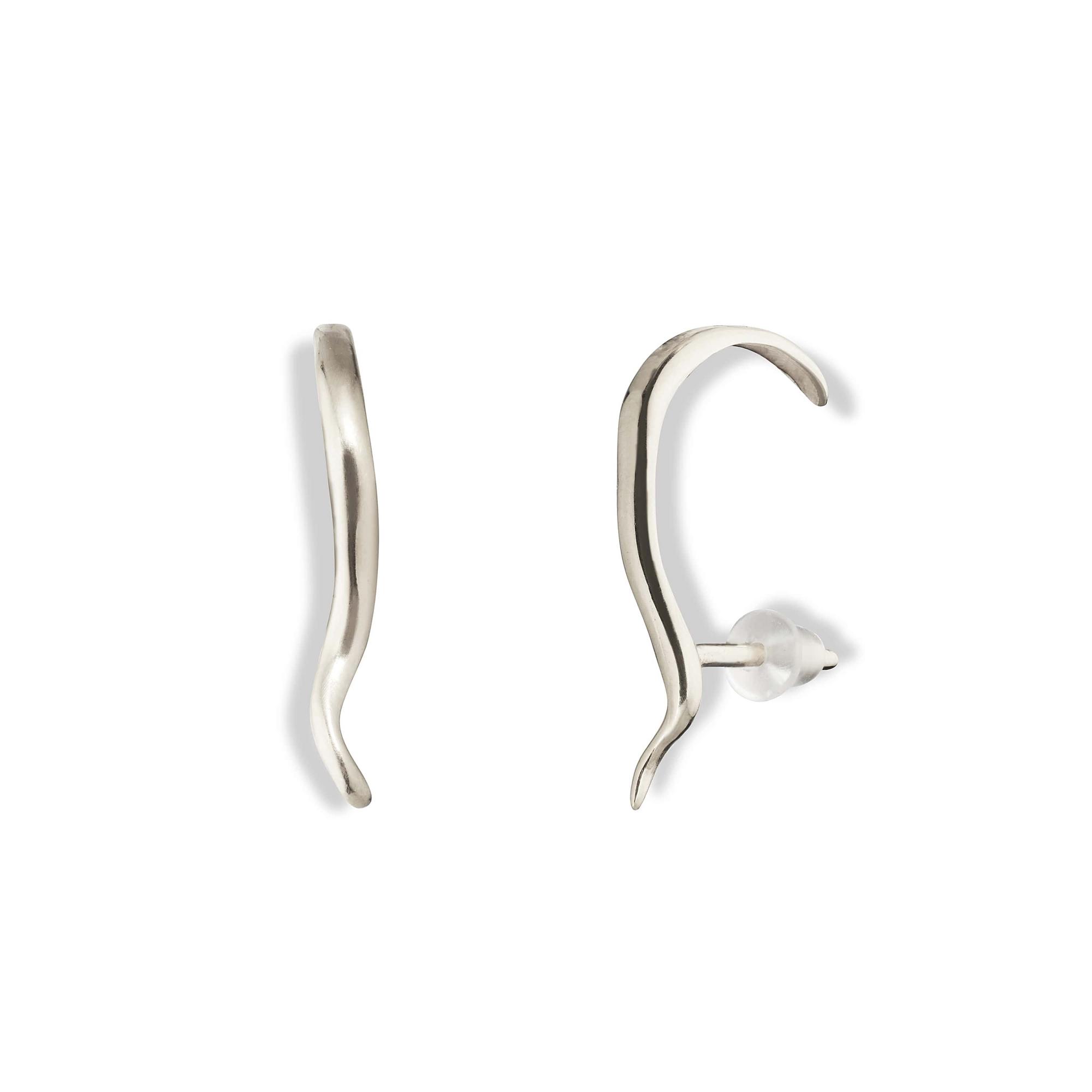 Sergacheva Jewelry Серьги Изгибы в серебре