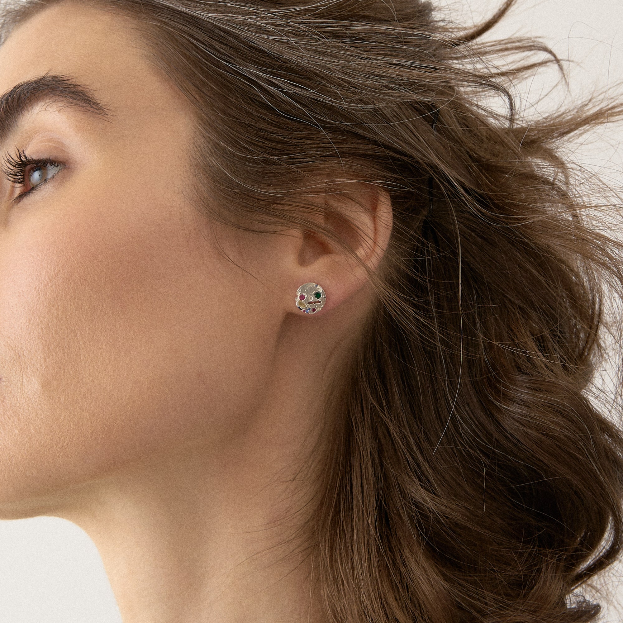 Most Art Metal Серьги с разноцветными фианитами