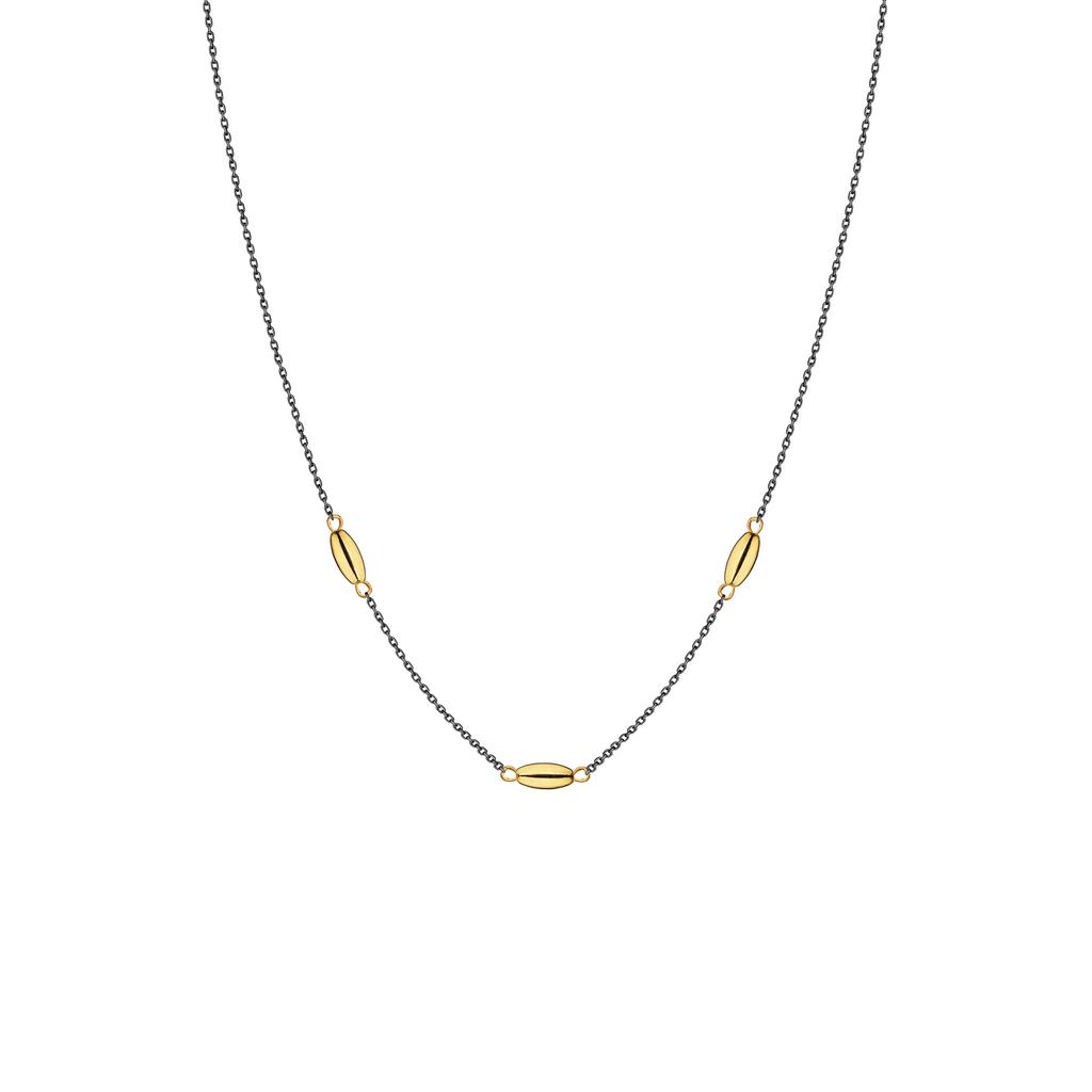 Natasha Gelb Подвеска Rice с тремя вставками в позолоте