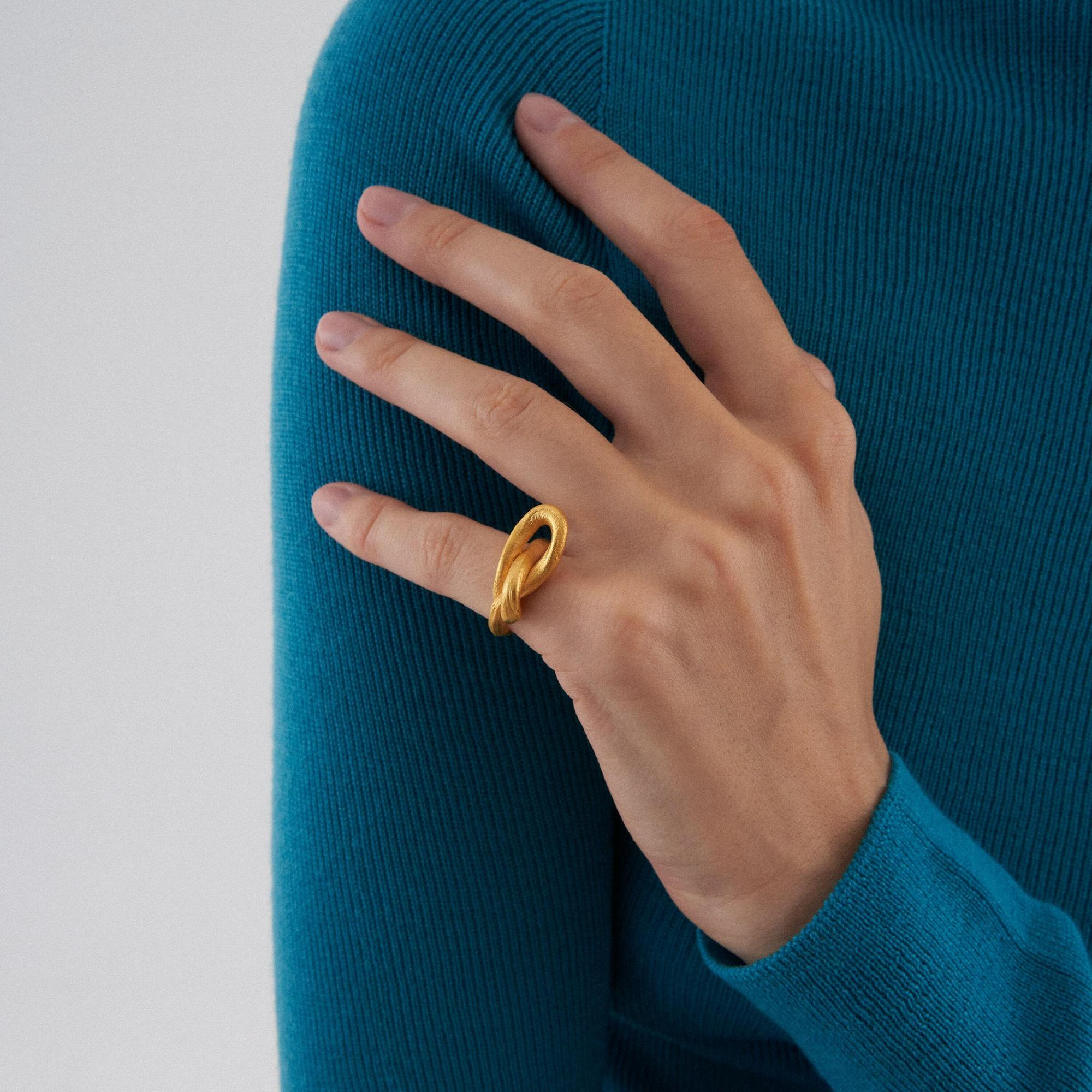 Verėvkina Treasures Кольцо Узелок на мизинец в позолоте