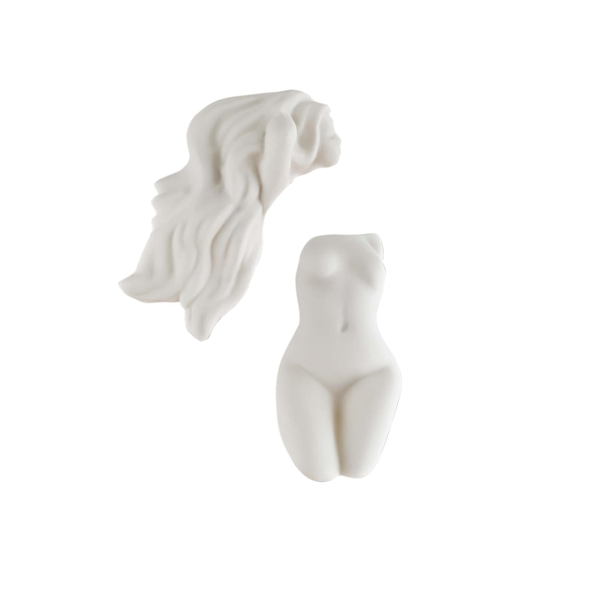 RES Objects Серьги «Мифологическая дева» в белом