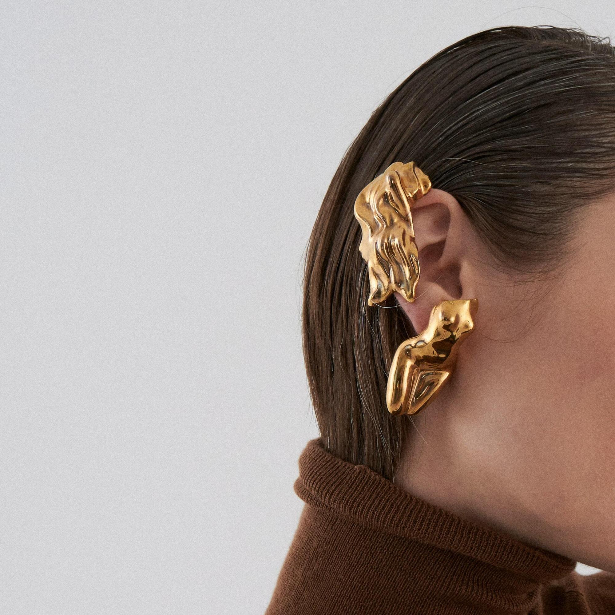 RES Objects Серьги «Мифологическая дева» в позолоте