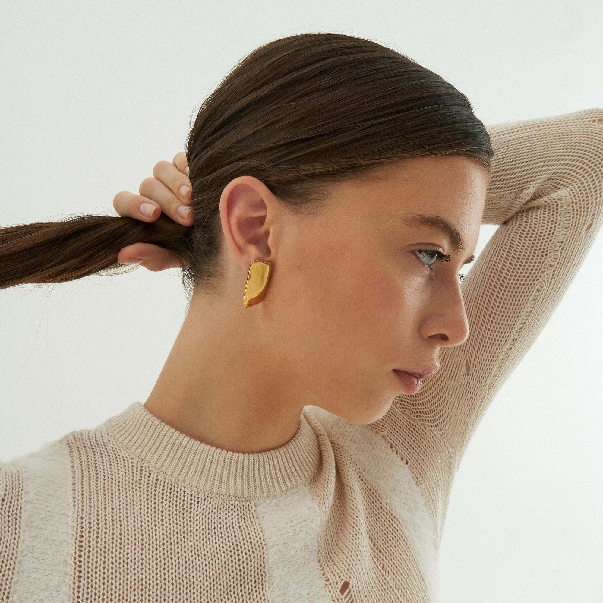 RES Objects Серьги «Фрагменты» малые в позолоте