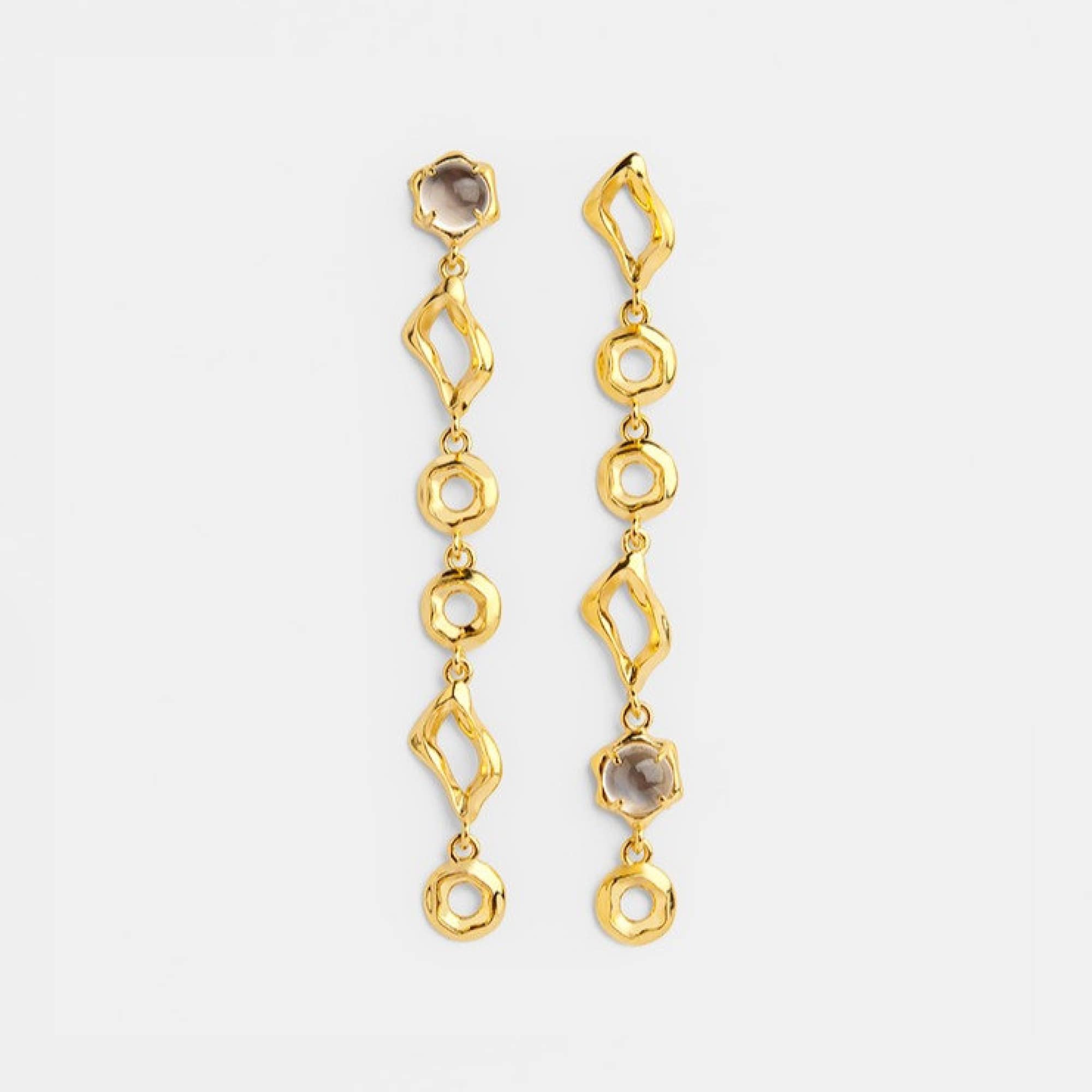 YOSTER Серьги Equilibrium с лунным камнем