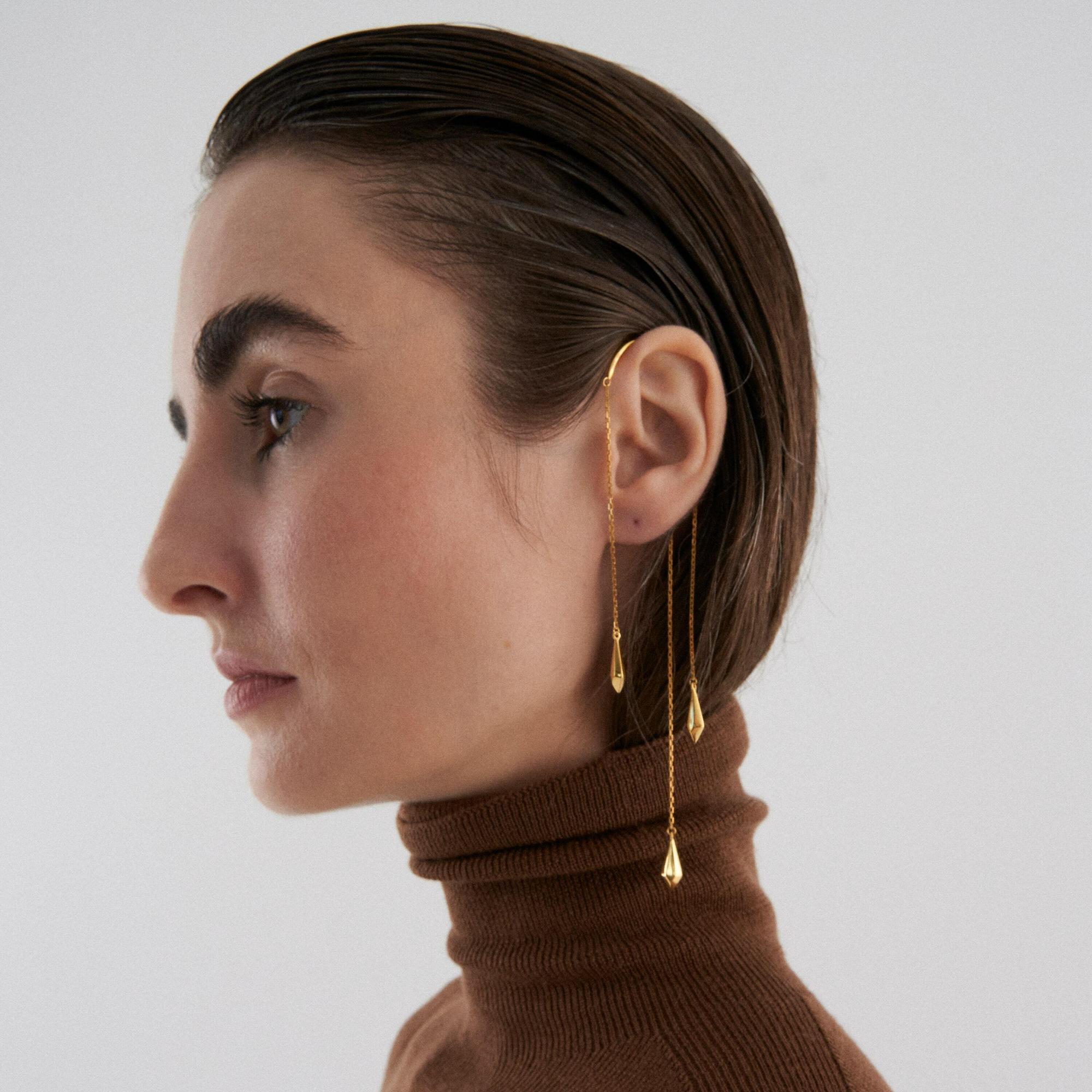 NULLUM Кафф с кристаллами в позолоте