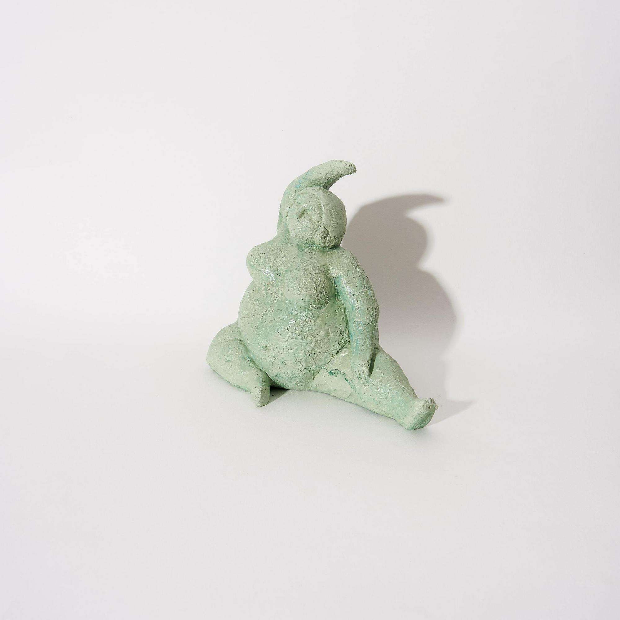 KimCa Decor Скульптура Женщина V5 в зеленом цвете, глянцевая