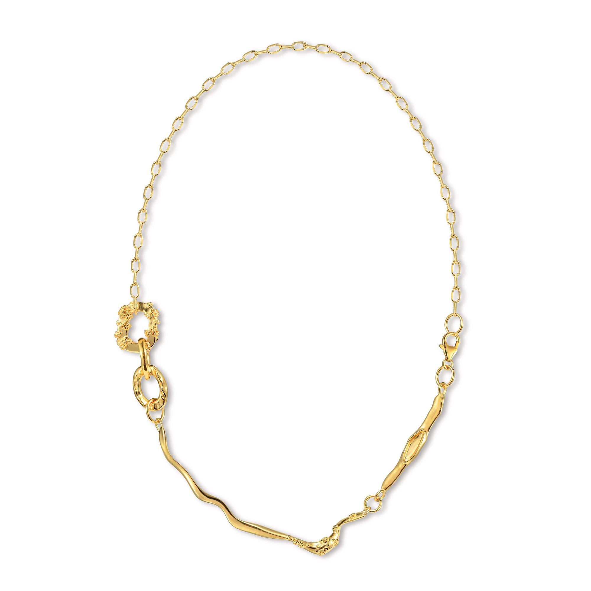 YOSTER Колье Eclectic Nest Small в позолоте