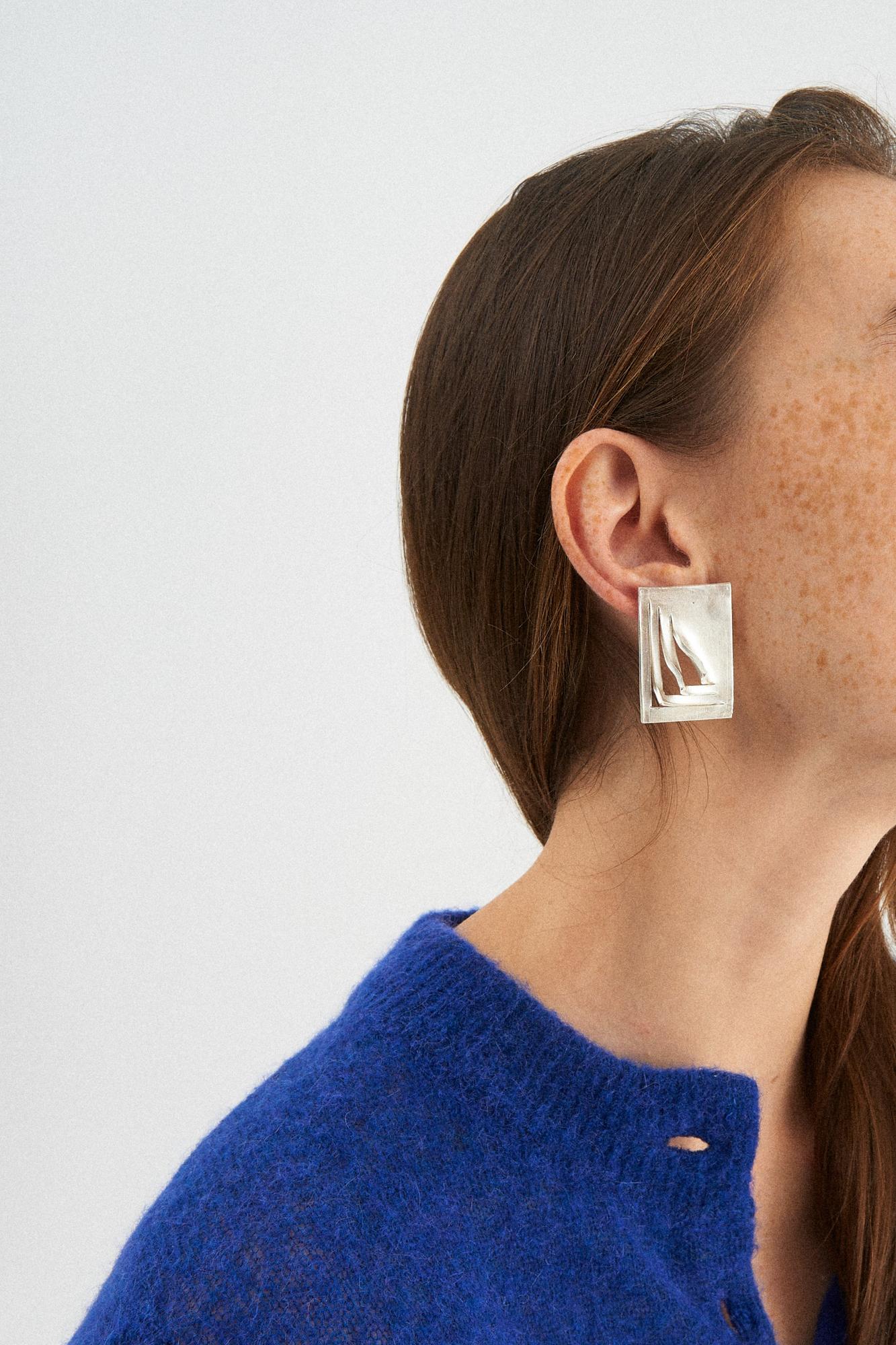 Verėvkina Treasures Серьги Надрезы в серебре