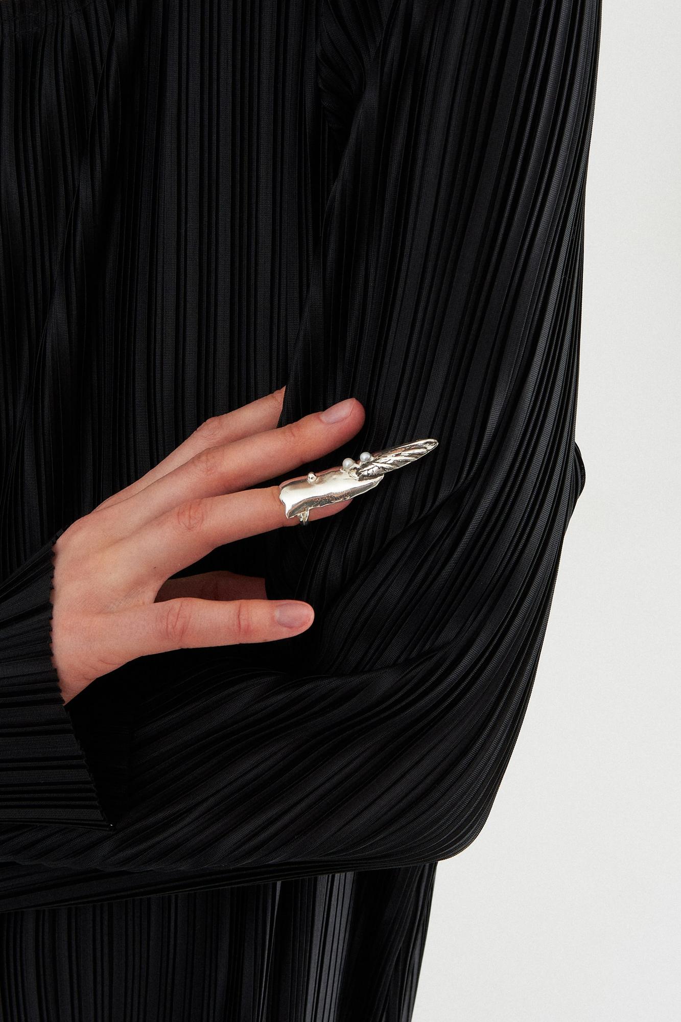 Sergacheva Jewelry Кольцо-палец с жемчугом в серебре