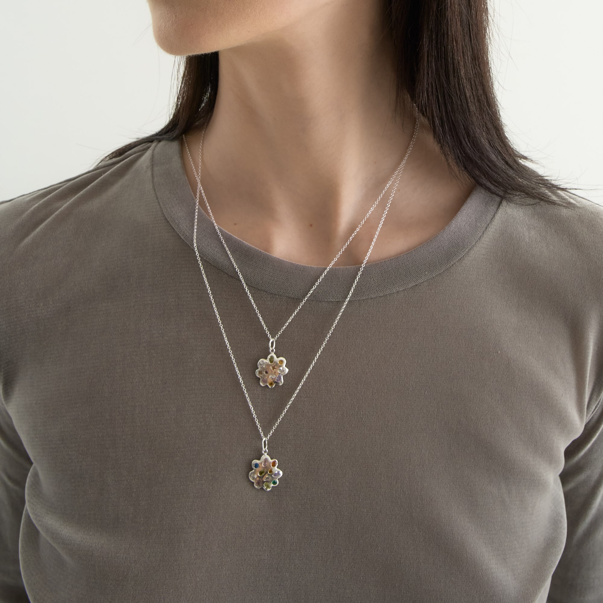 Most Art Metal Кулон Ботанический сад с вплавленными камнями