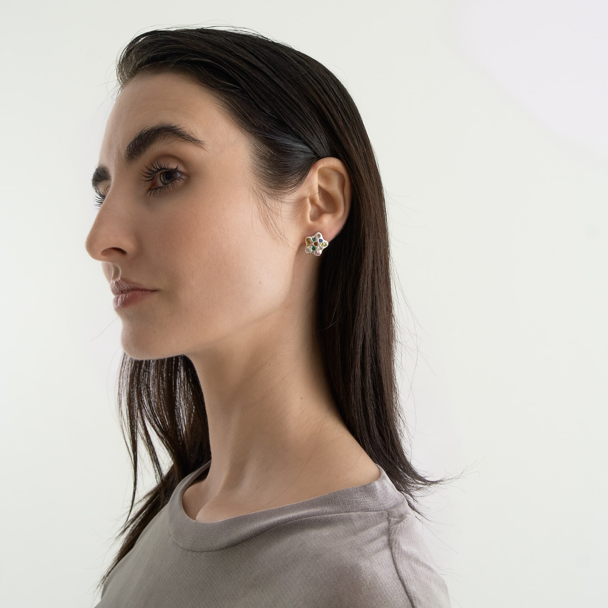 Most Art Metal Серьги в виде звезды с вплавленными фианитами