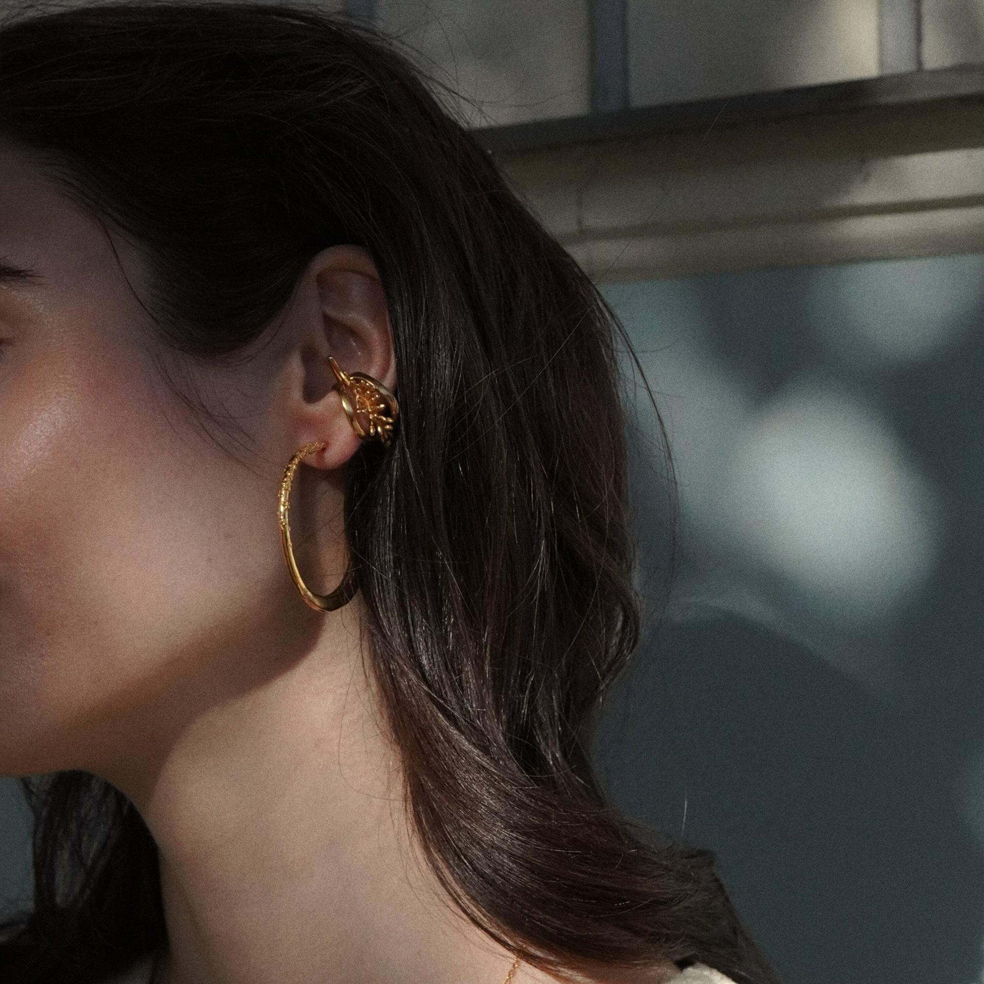 YOSTER Серьги Nesting Hoops в позолоте