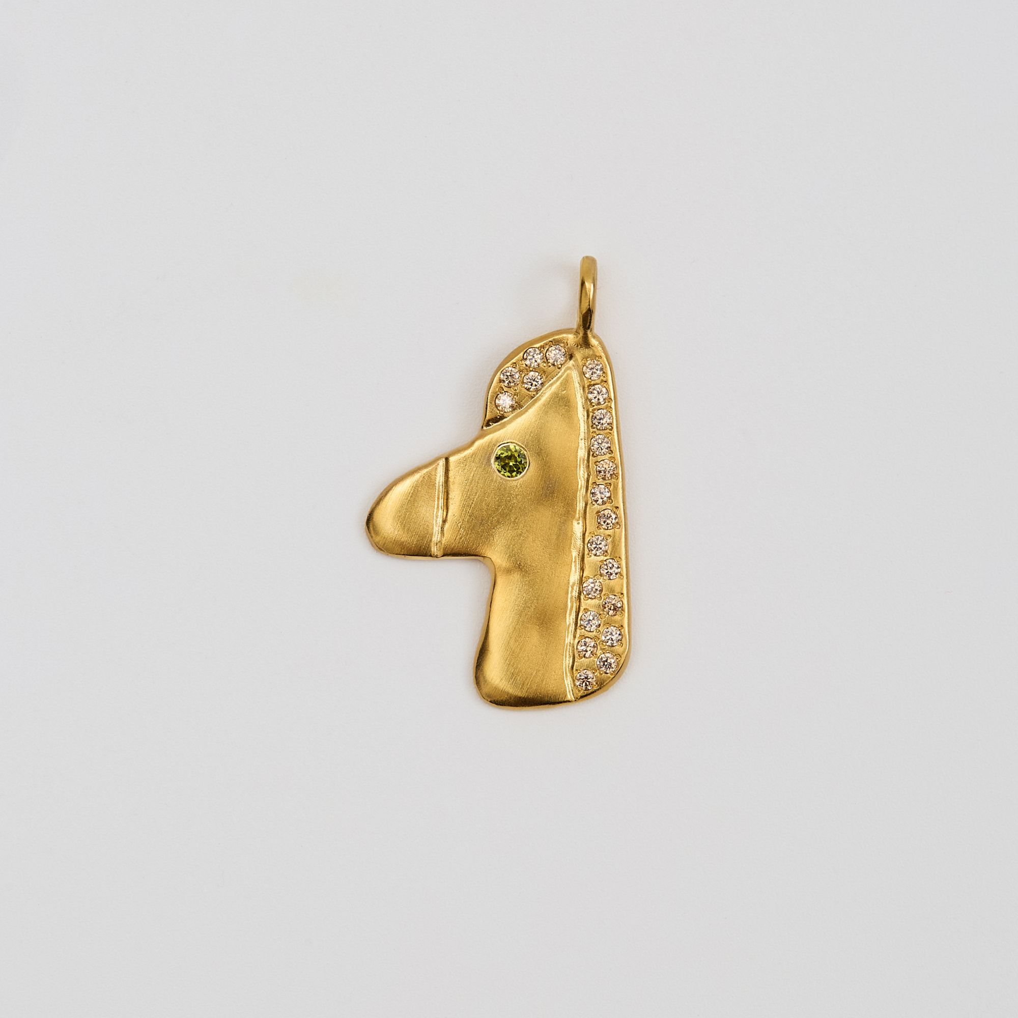 Sasha Gunga Подвеска в виде лошадки с гривой цвета шампань