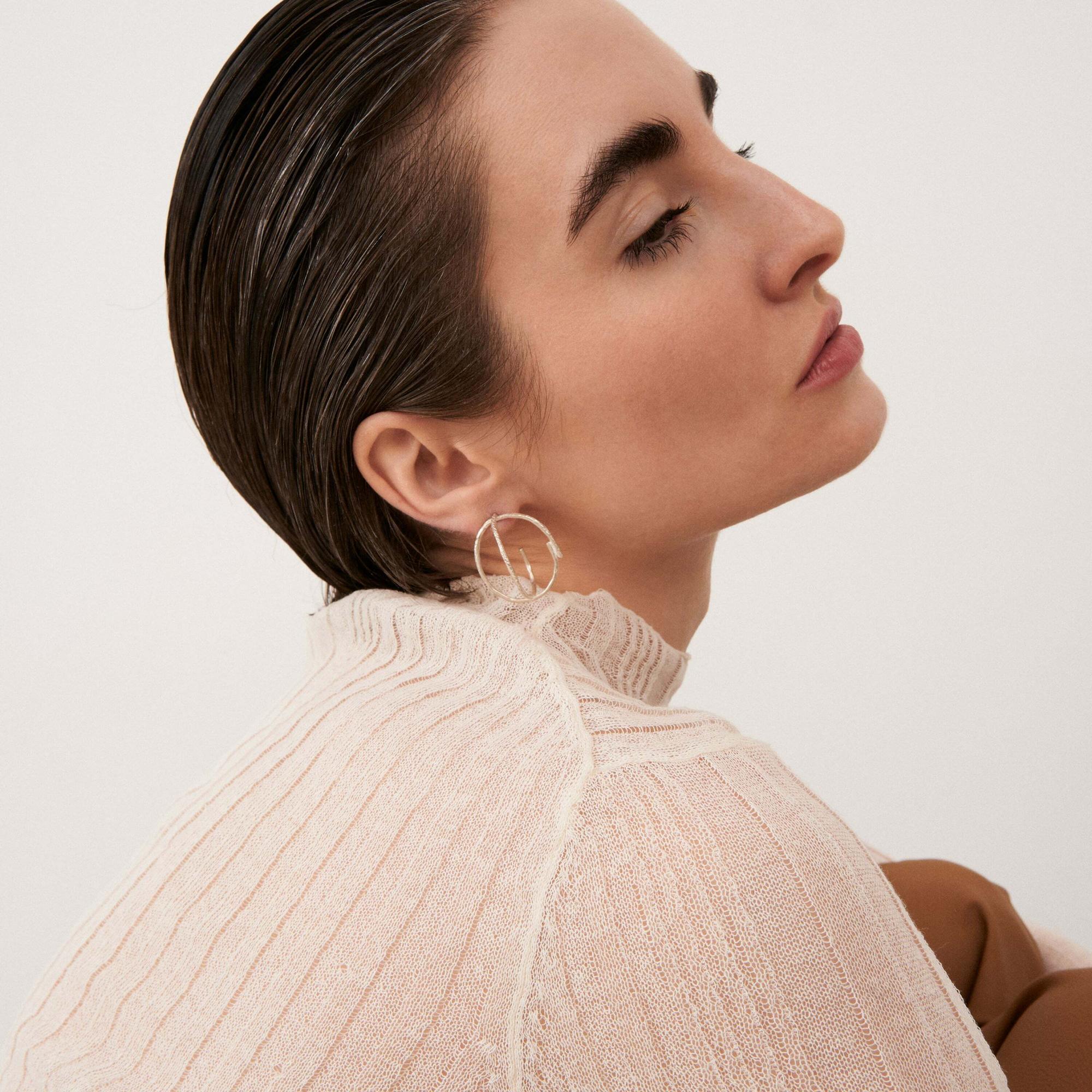 Grego Garcia Серьги Textured Hoop